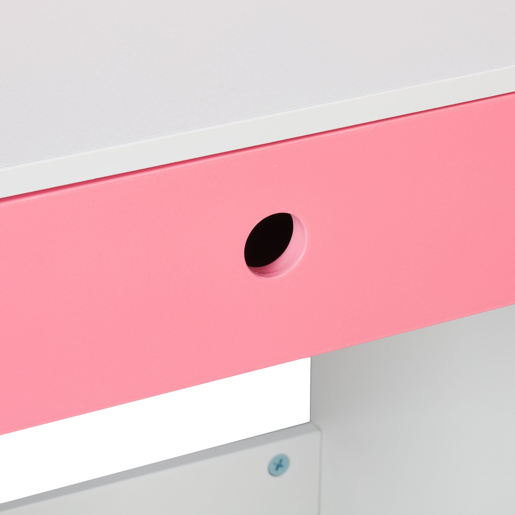 Kinder Schreibtisch und Stuhl Schwan Weiss-Rosa von Relaxdays