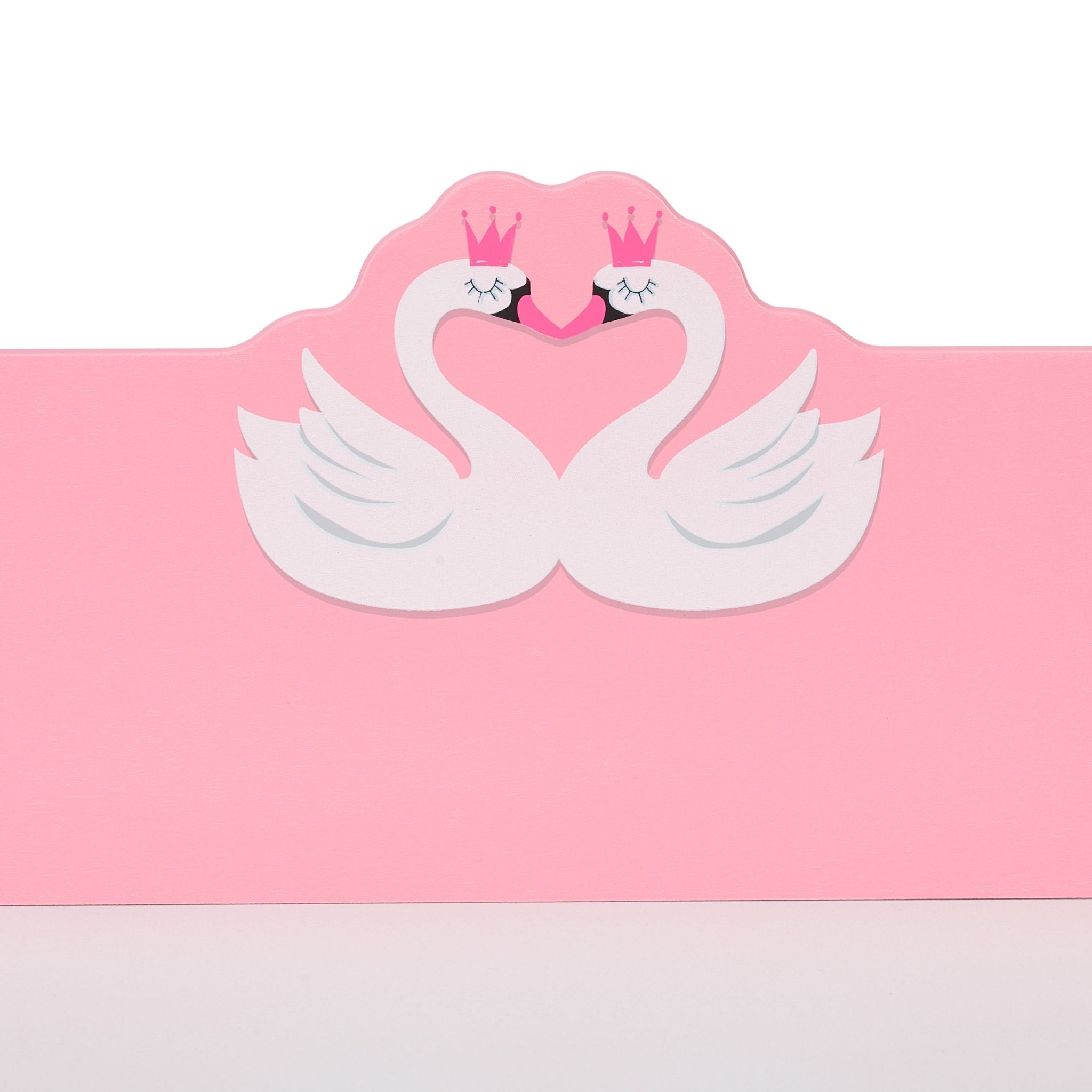 Kinder Schreibtisch und Stuhl Schwan Weiss-Rosa von Relaxdays