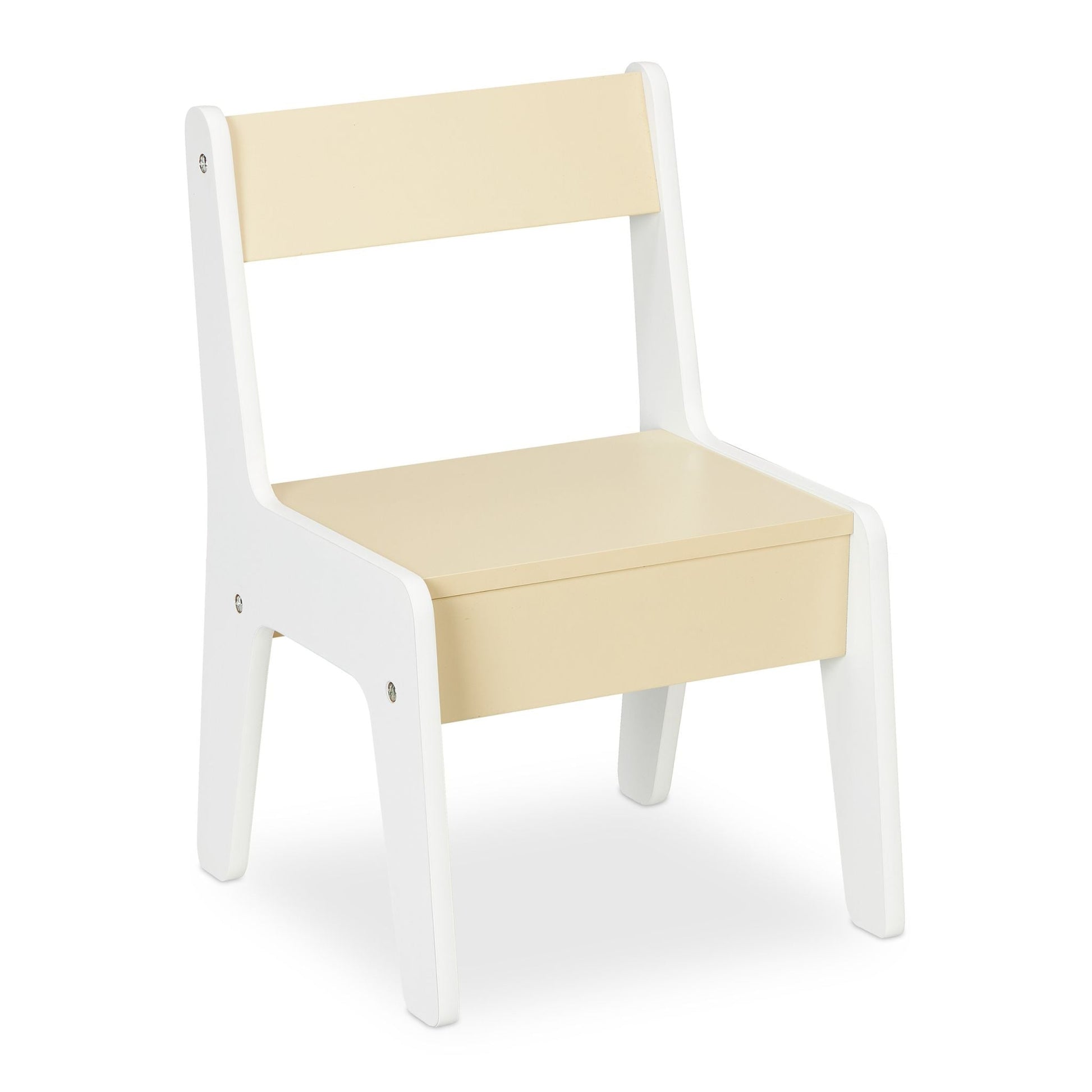 Kindersitzgruppe mit Stuhl Beige-Weiss von Relaxdays