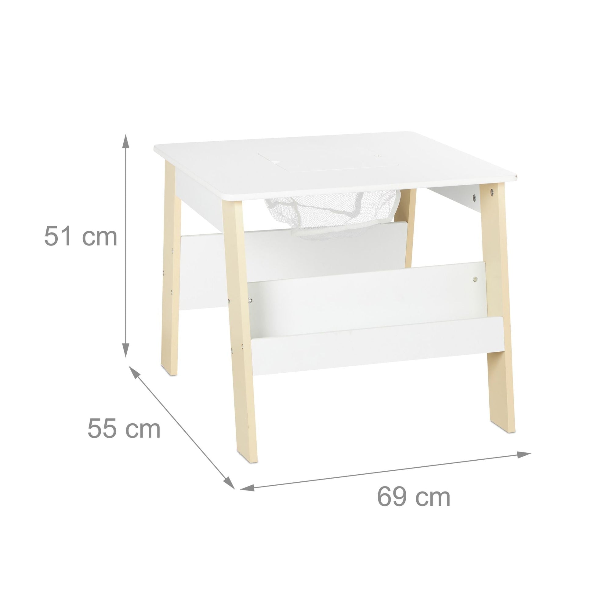 Kindersitzgruppe 3tlg. Beige-Weiss von Relaxdays