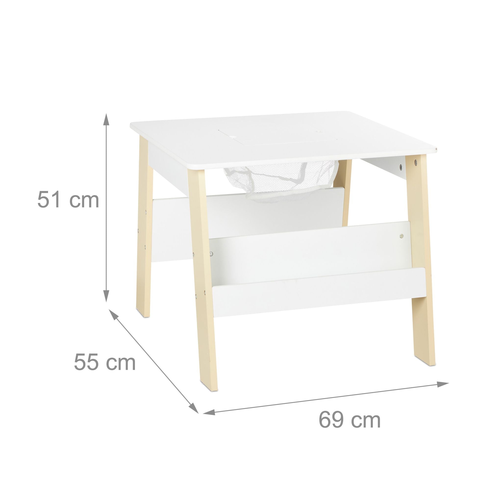 Kindersitzgruppe 3tlg. Beige-Weiss von Relaxdays