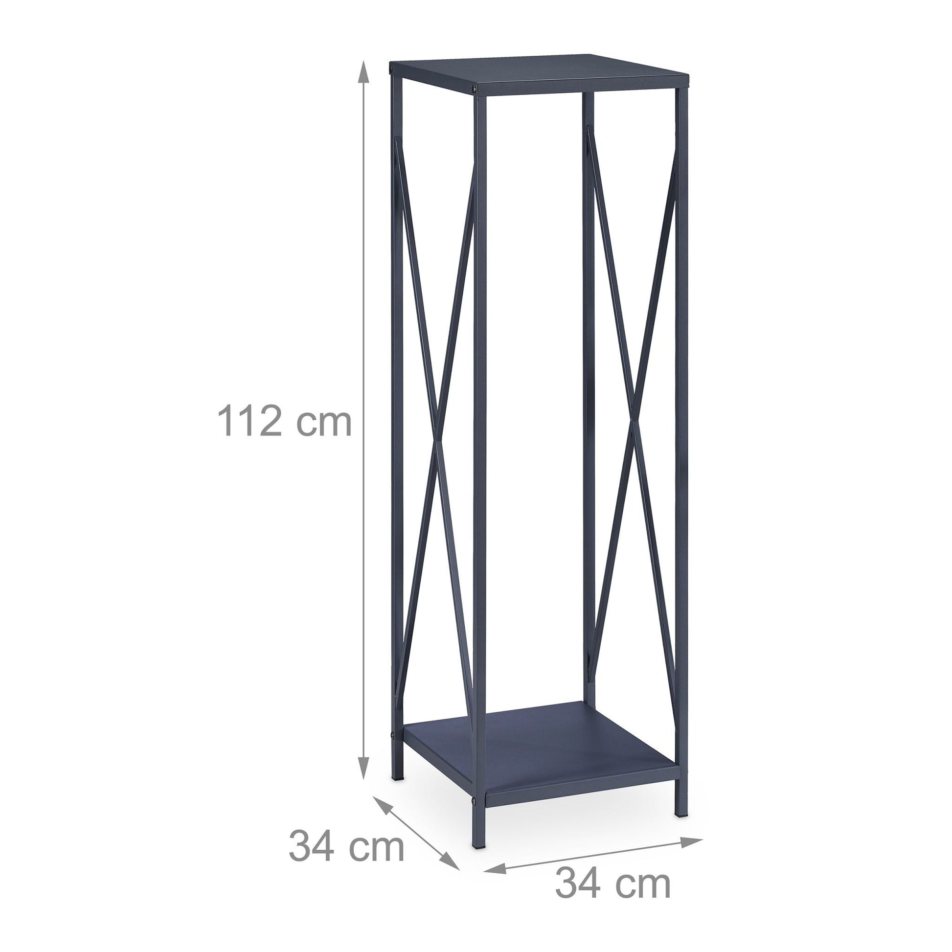 Kaminholzregal Metall Grau von Relaxdays