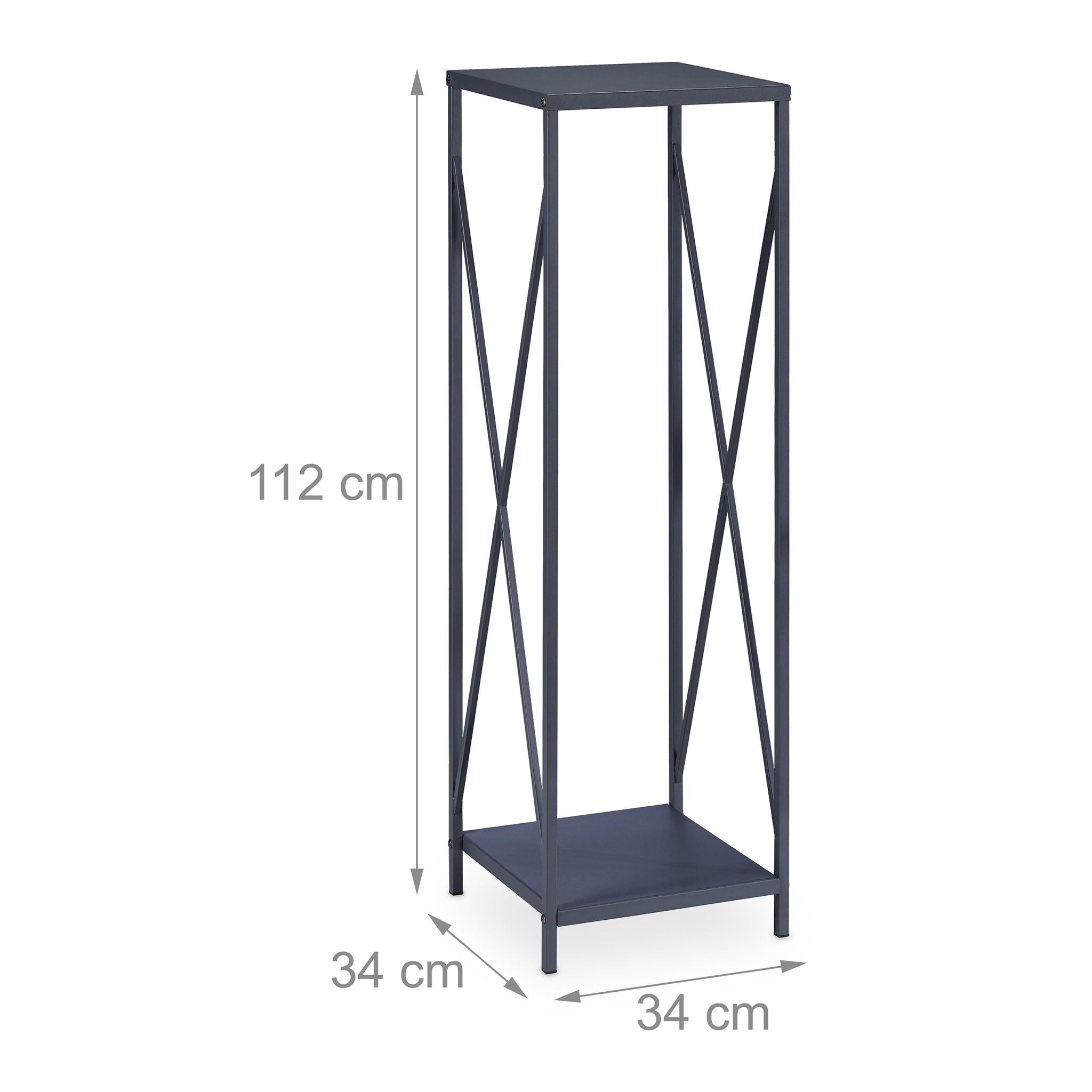Kaminholzregal Metall Grau von Relaxdays