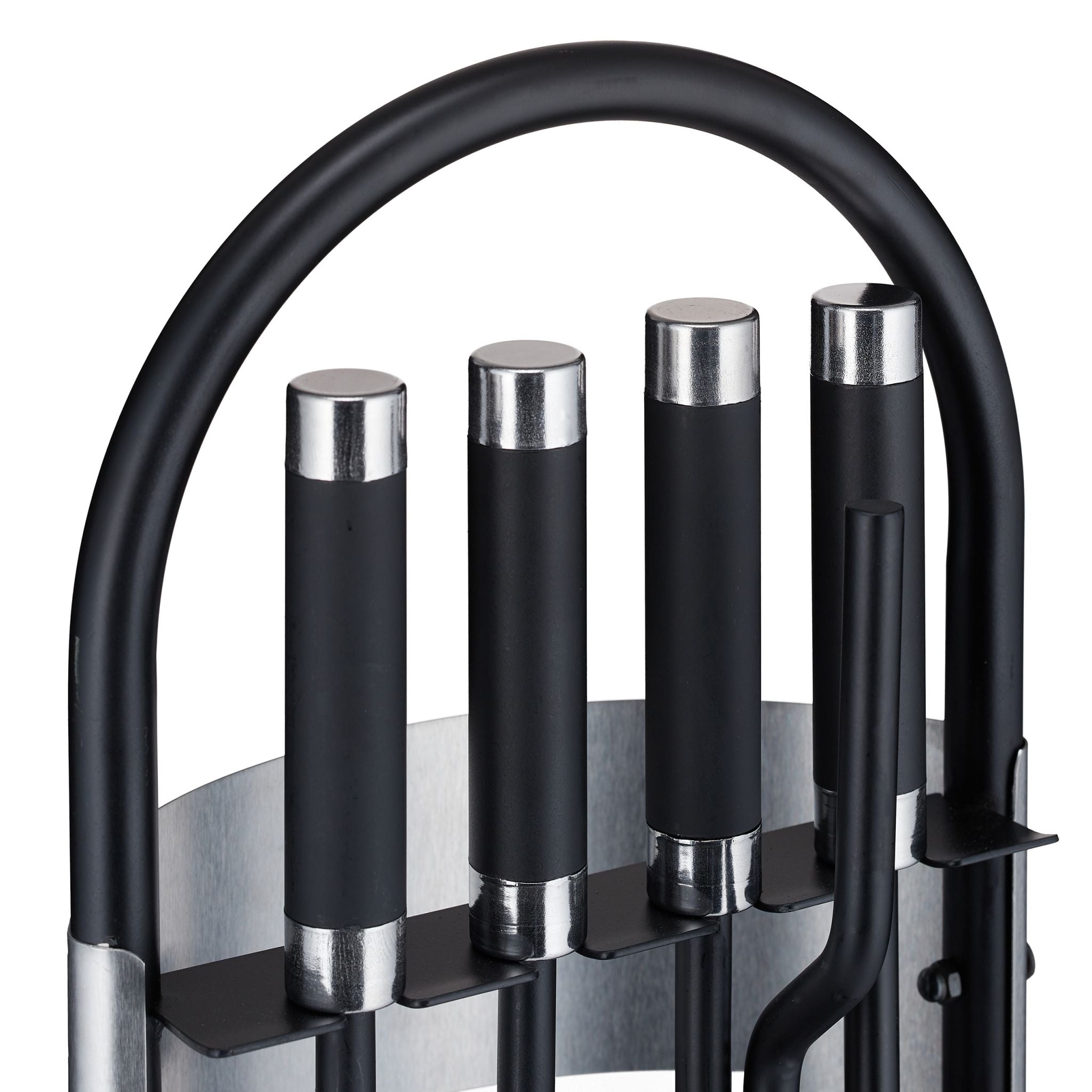 Kaminbesteck 5tlg. Schwarz-Silber von Relaxdays