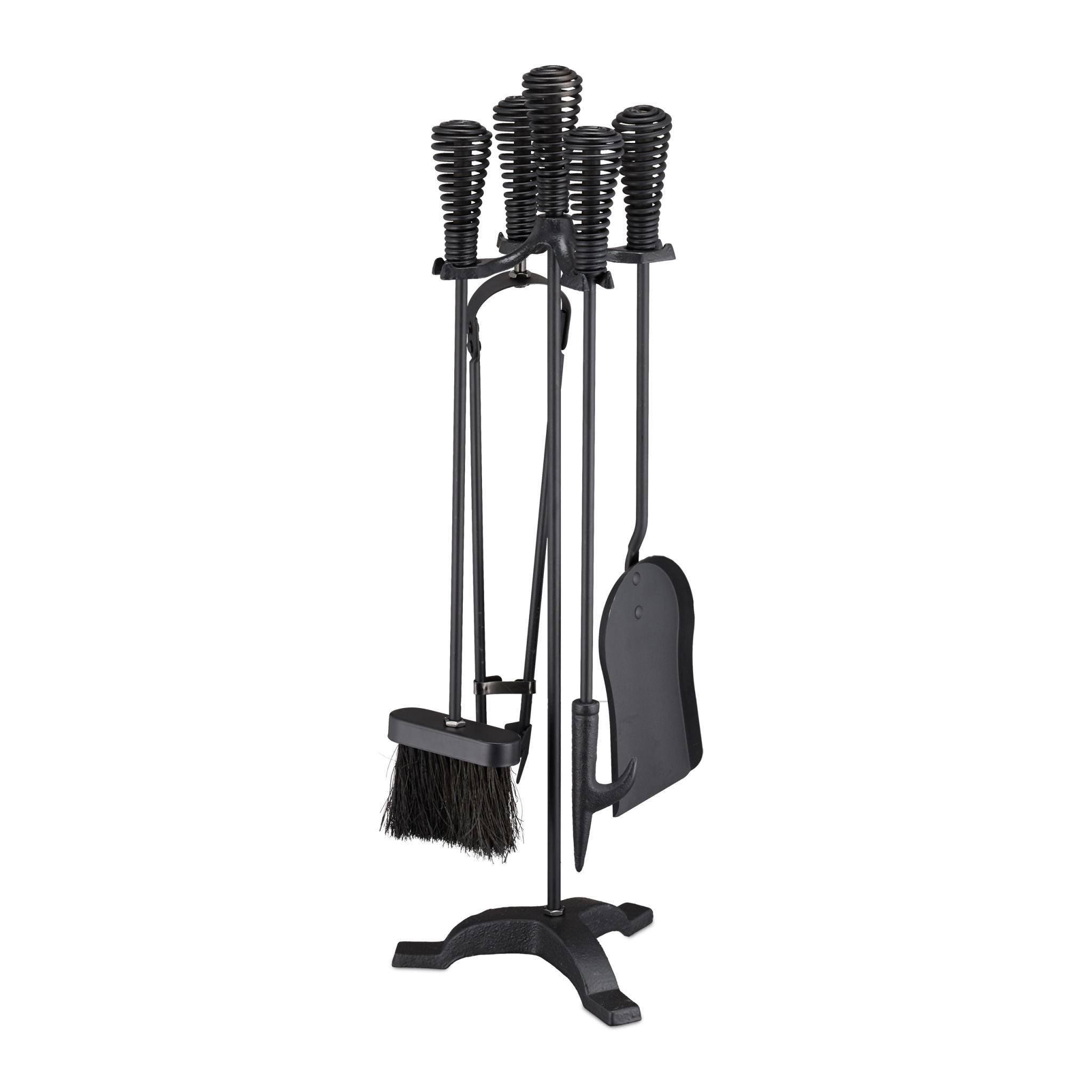 Kaminbesteck 5tlg. Schwarz von Relaxdays