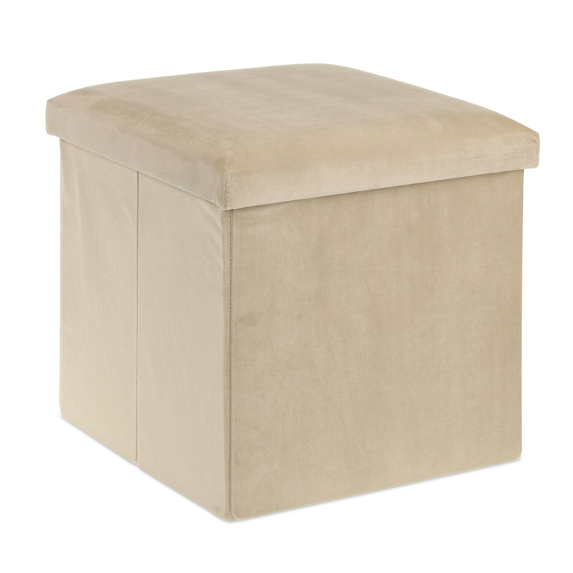 Sitzhocker mit Stauraum Creme von Relaxdays