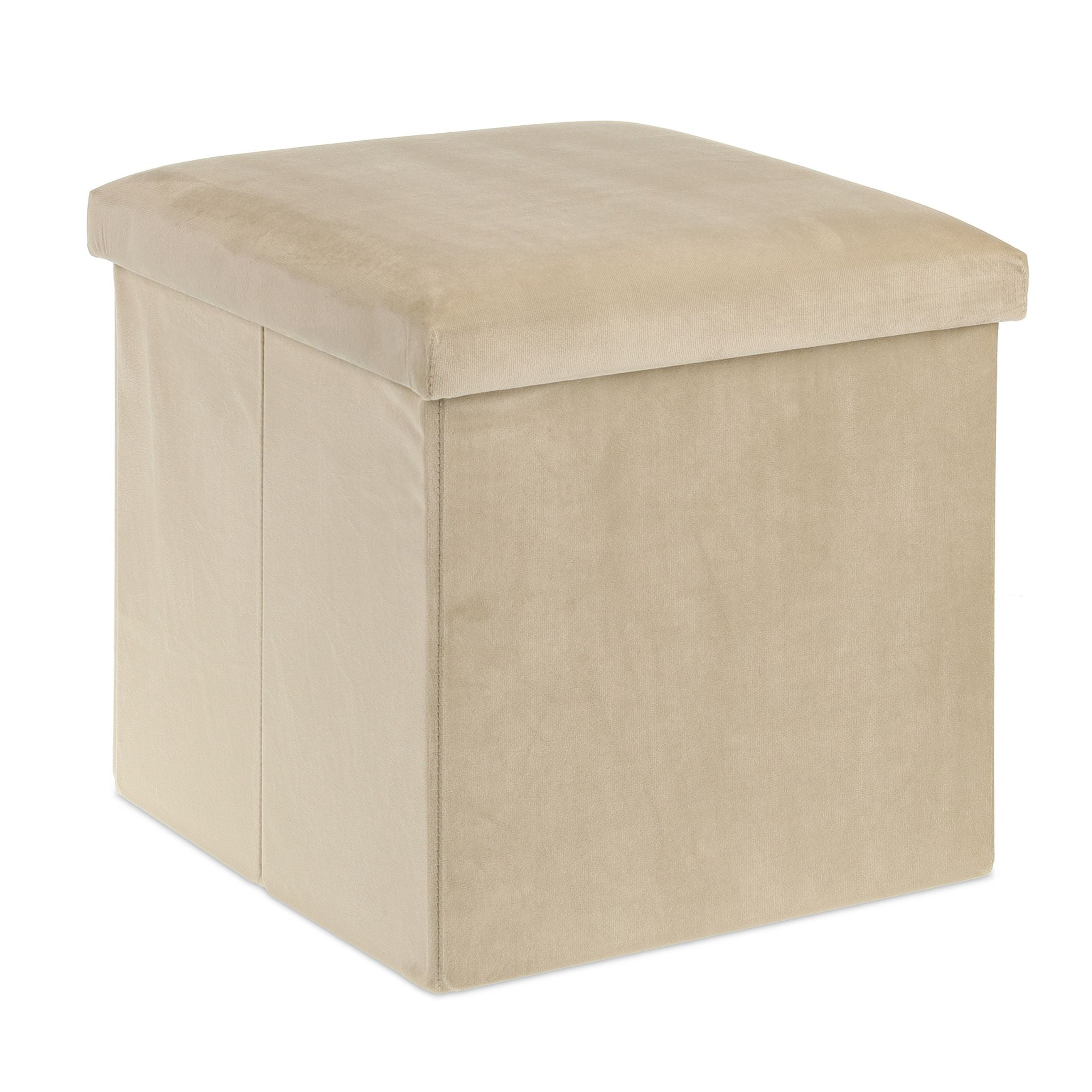 Sitzhocker mit Stauraum Creme von Relaxdays