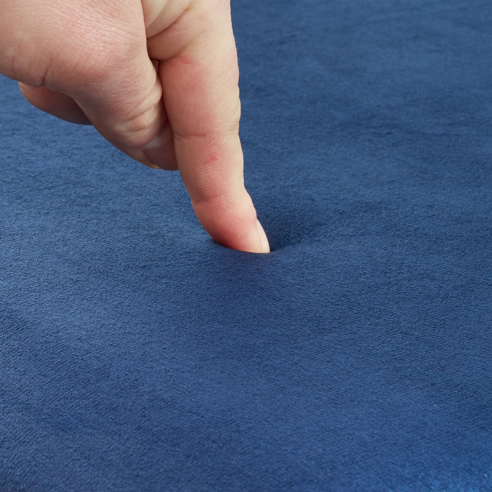 Faltbare Samt Sitzbank Blau von Relaxdays