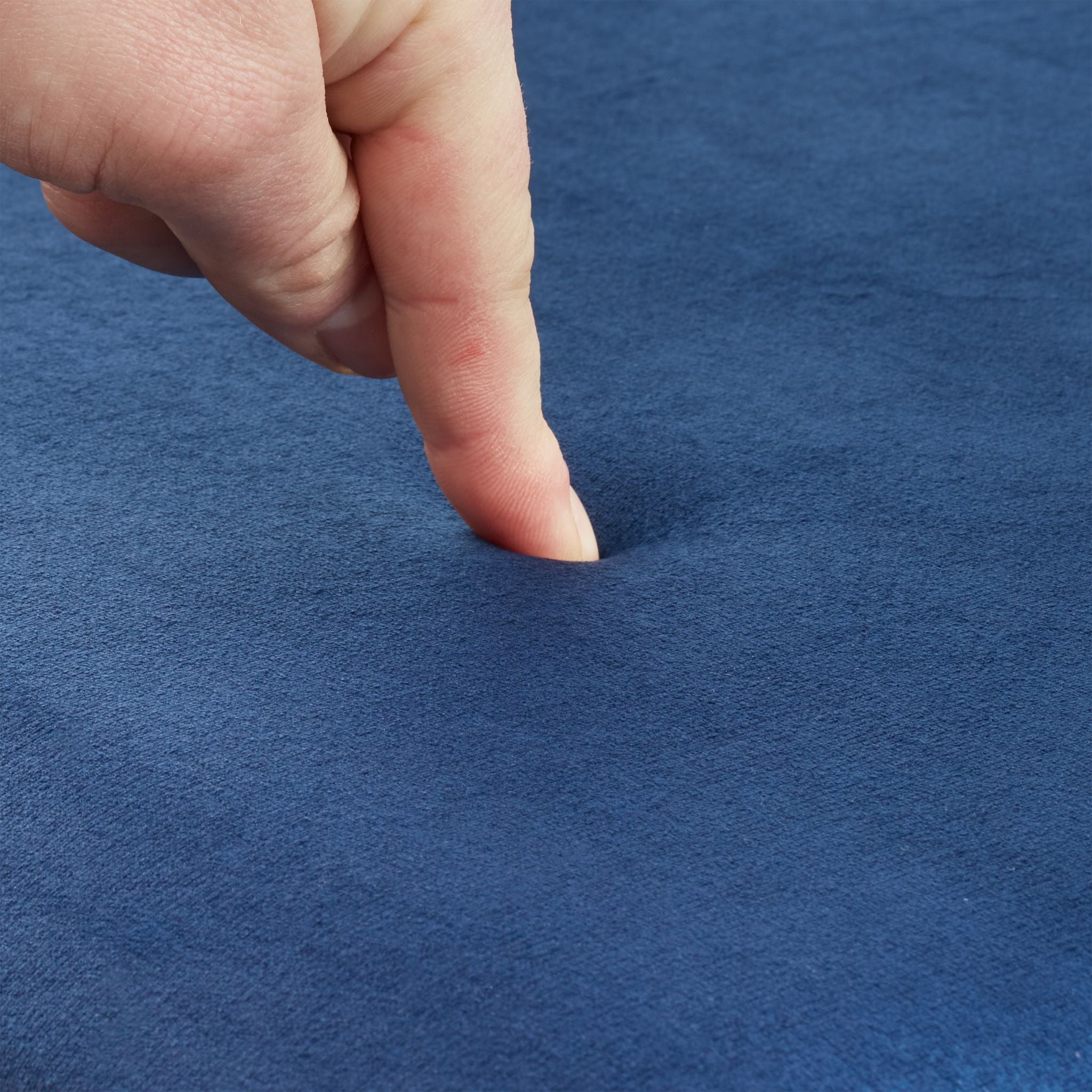 Faltbare Samt Sitzbank Blau von Relaxdays