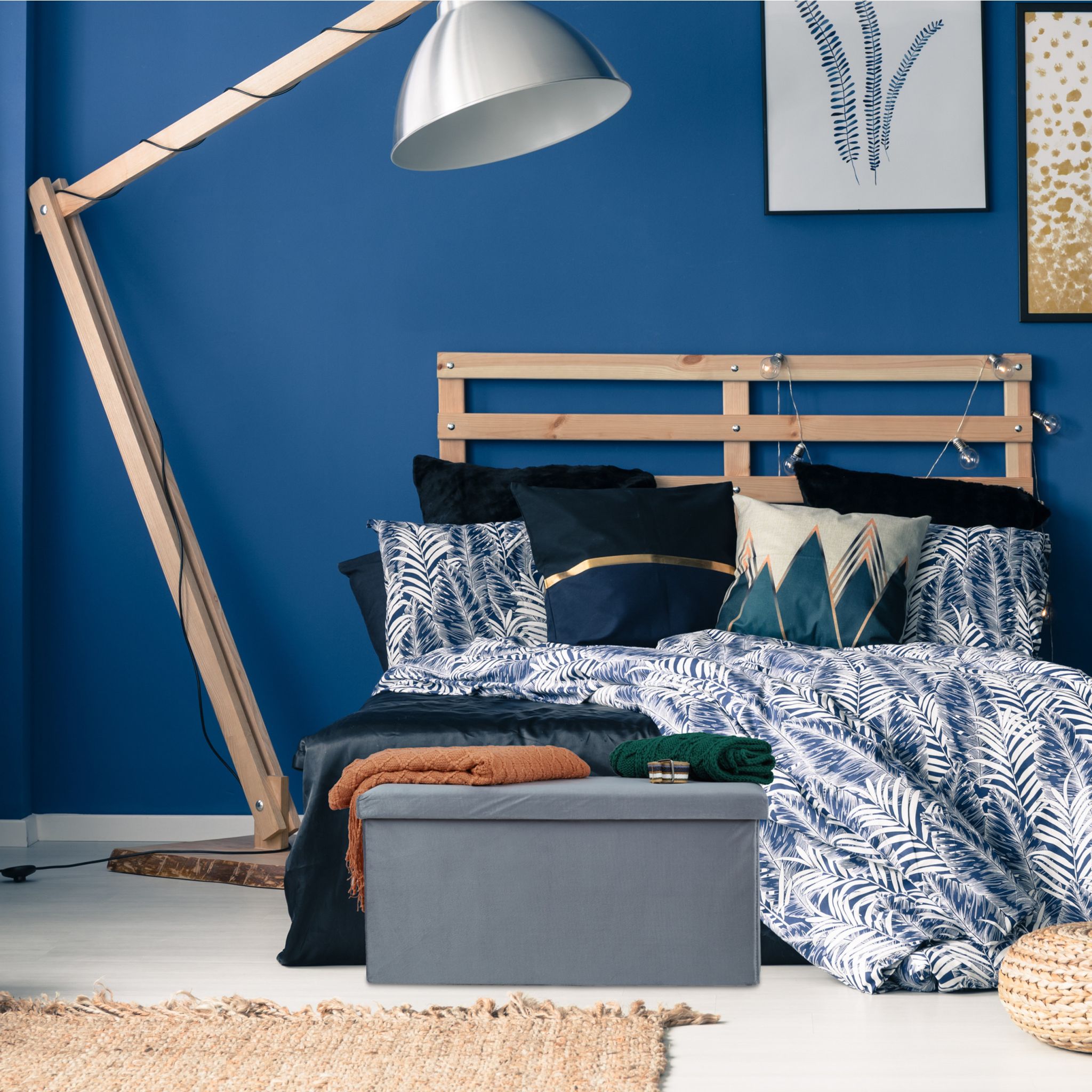 Faltbare Samt Sitzbank Anthrazit von Relaxdays