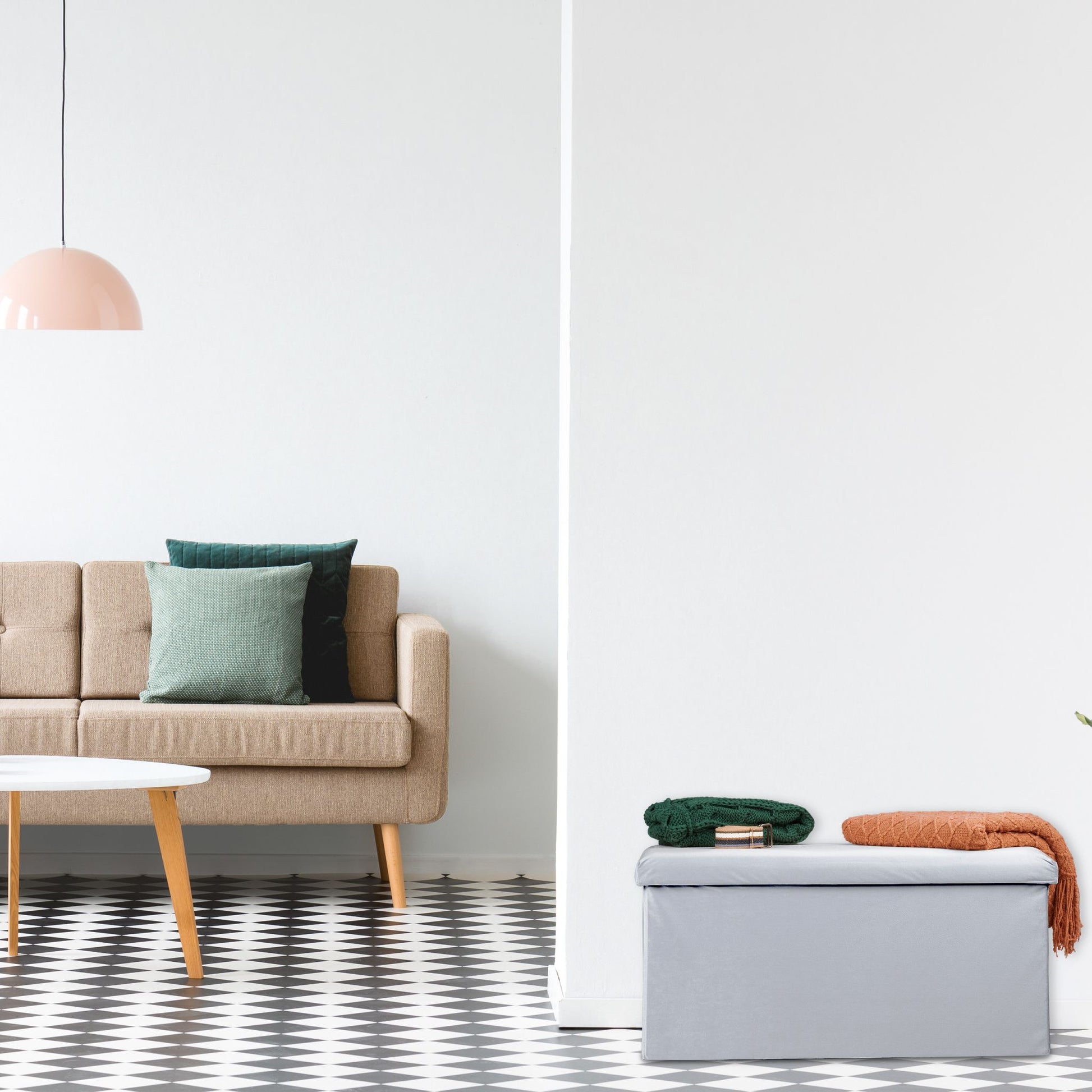 Faltbare Samt Sitzbank Grau von Relaxdays