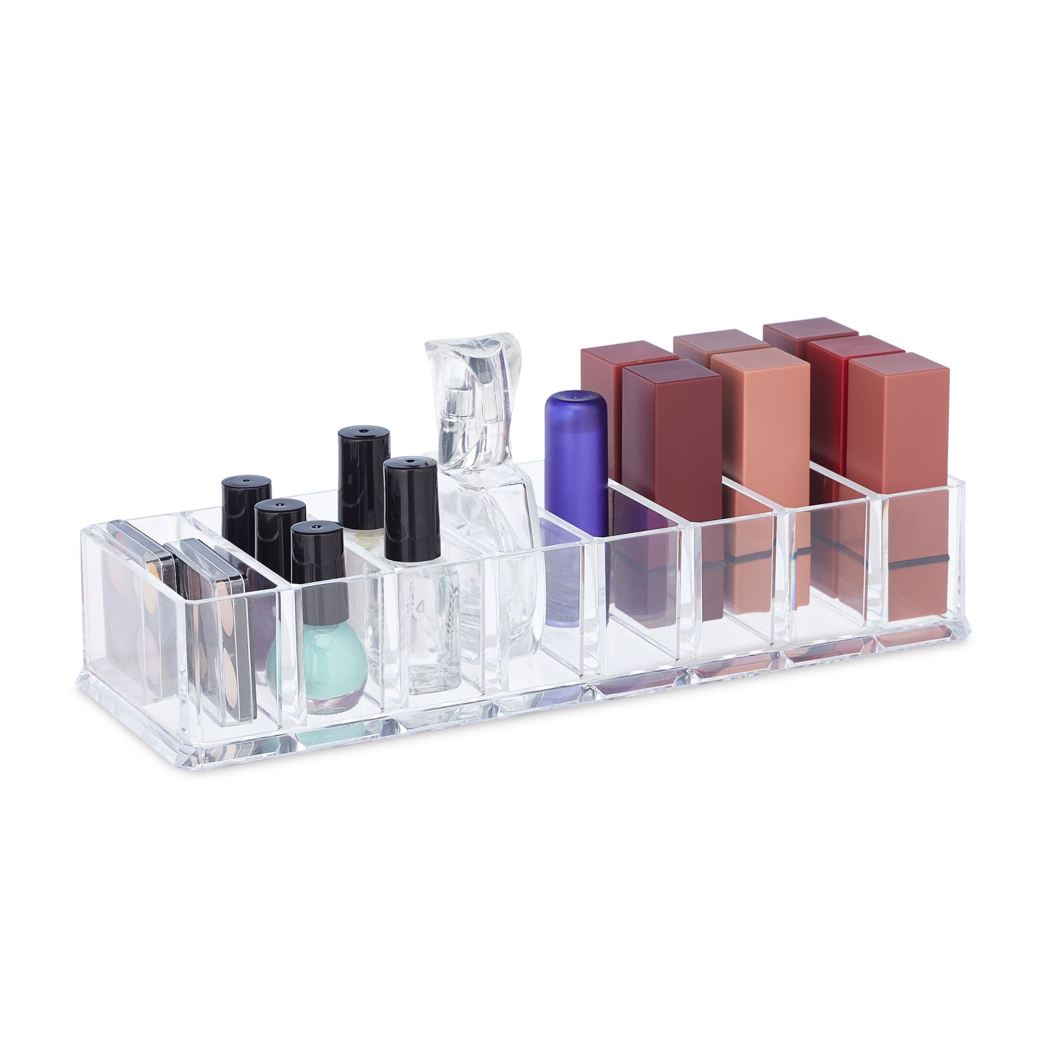 Make Up Organizer mit 8 Fächern Transparent von Relaxdays