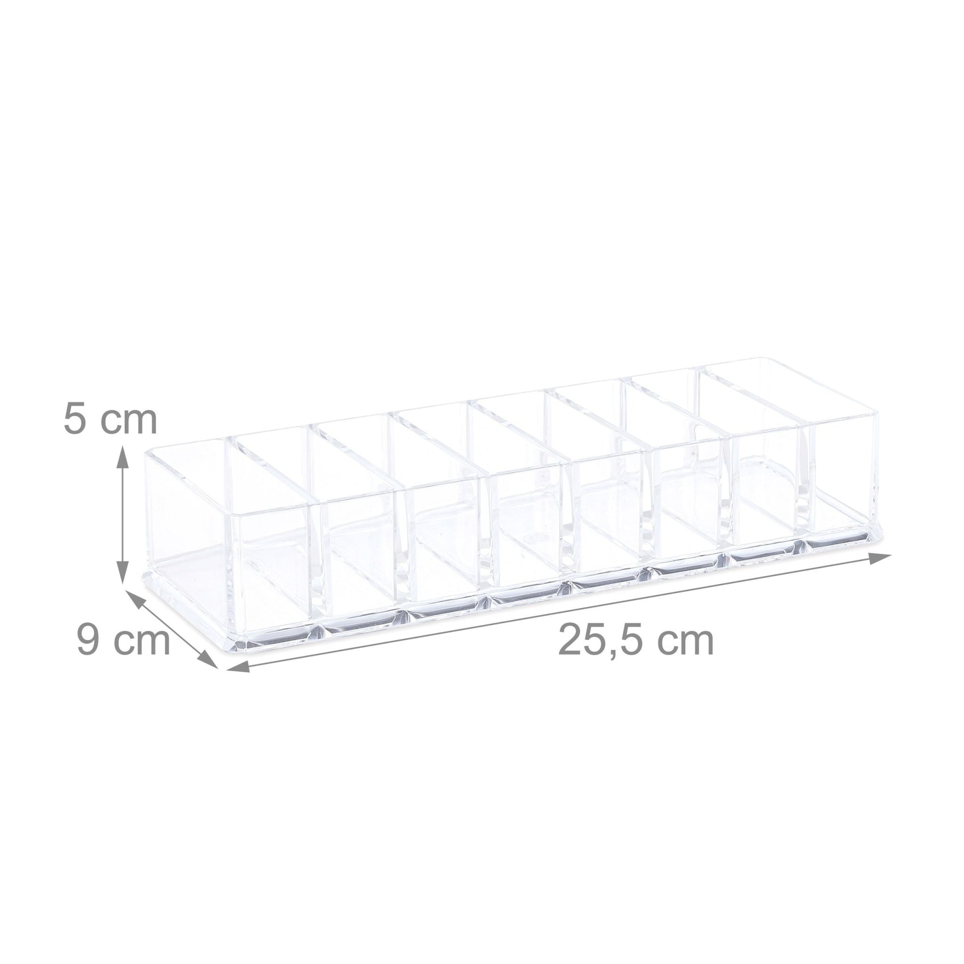 Make Up Organizer mit 8 Fächern Transparent von Relaxdays