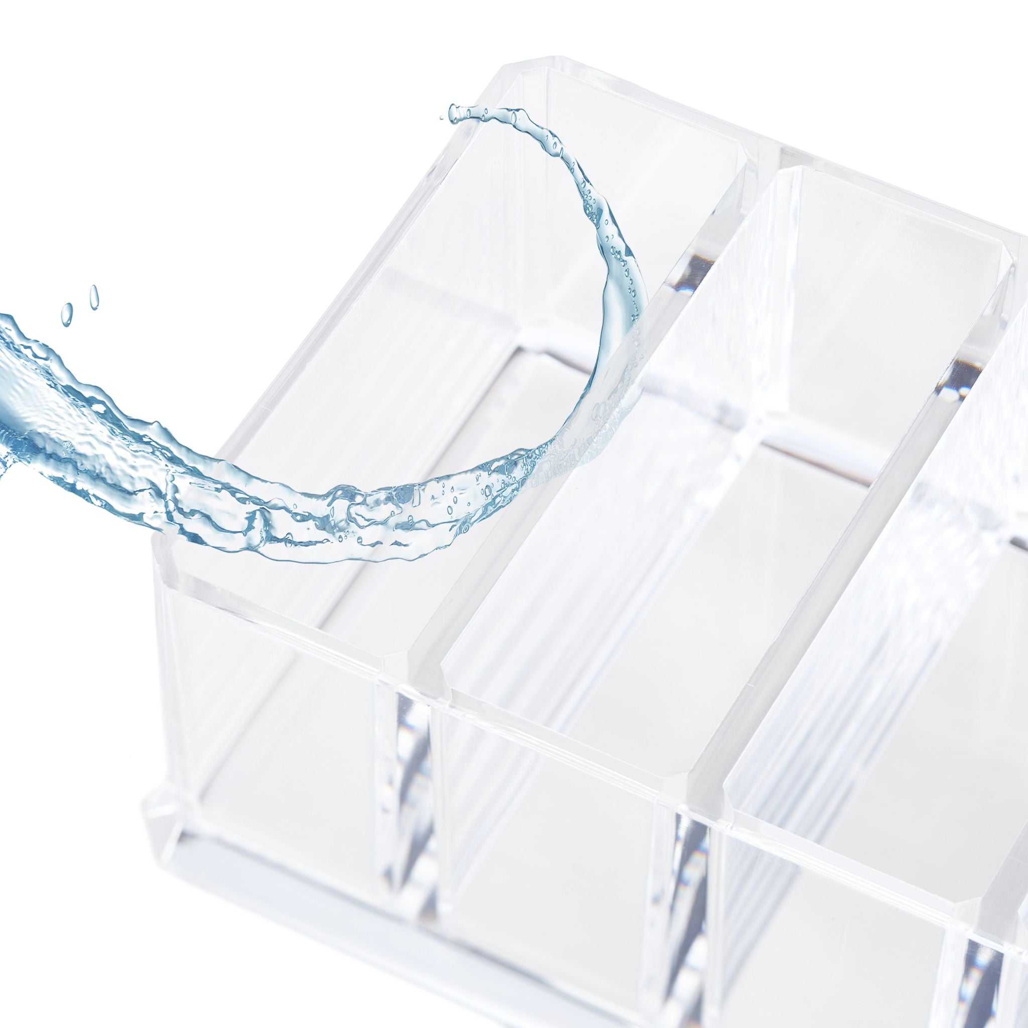 Make Up Organizer mit 8 Fächern Transparent von Relaxdays