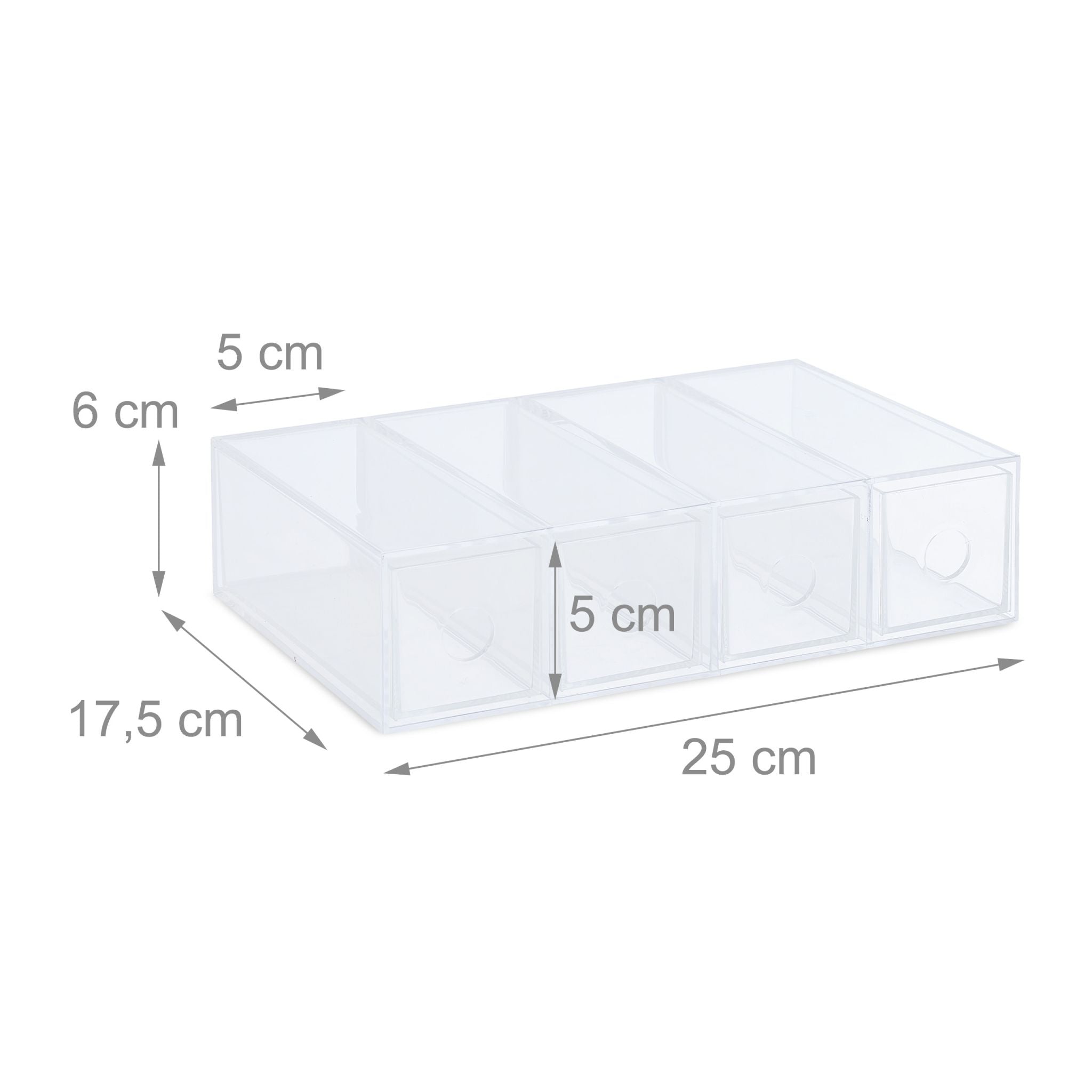 Kleine Schubladenbox Kunststoff Transparent