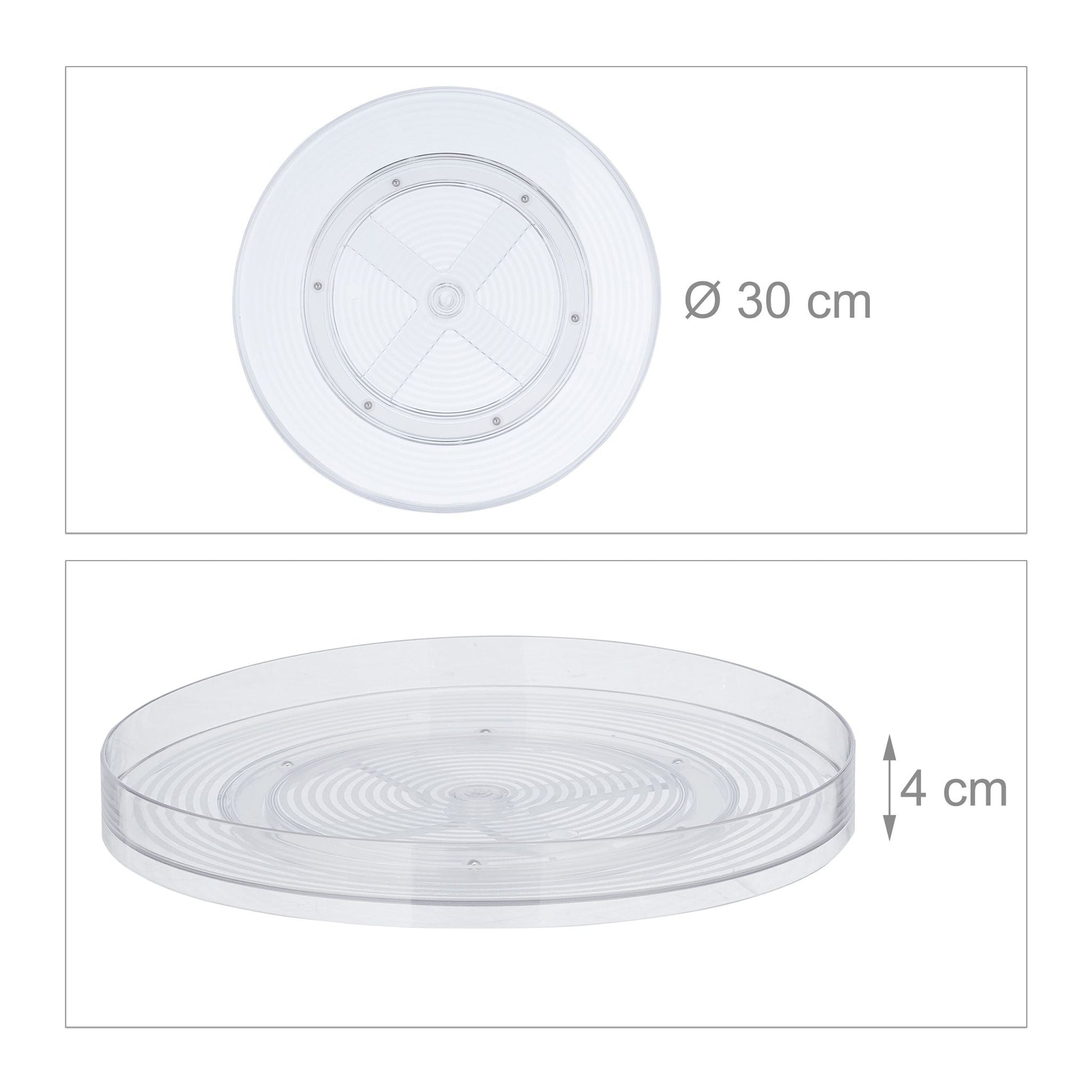Drehteller für die Küche Transparent von Relaxdays
