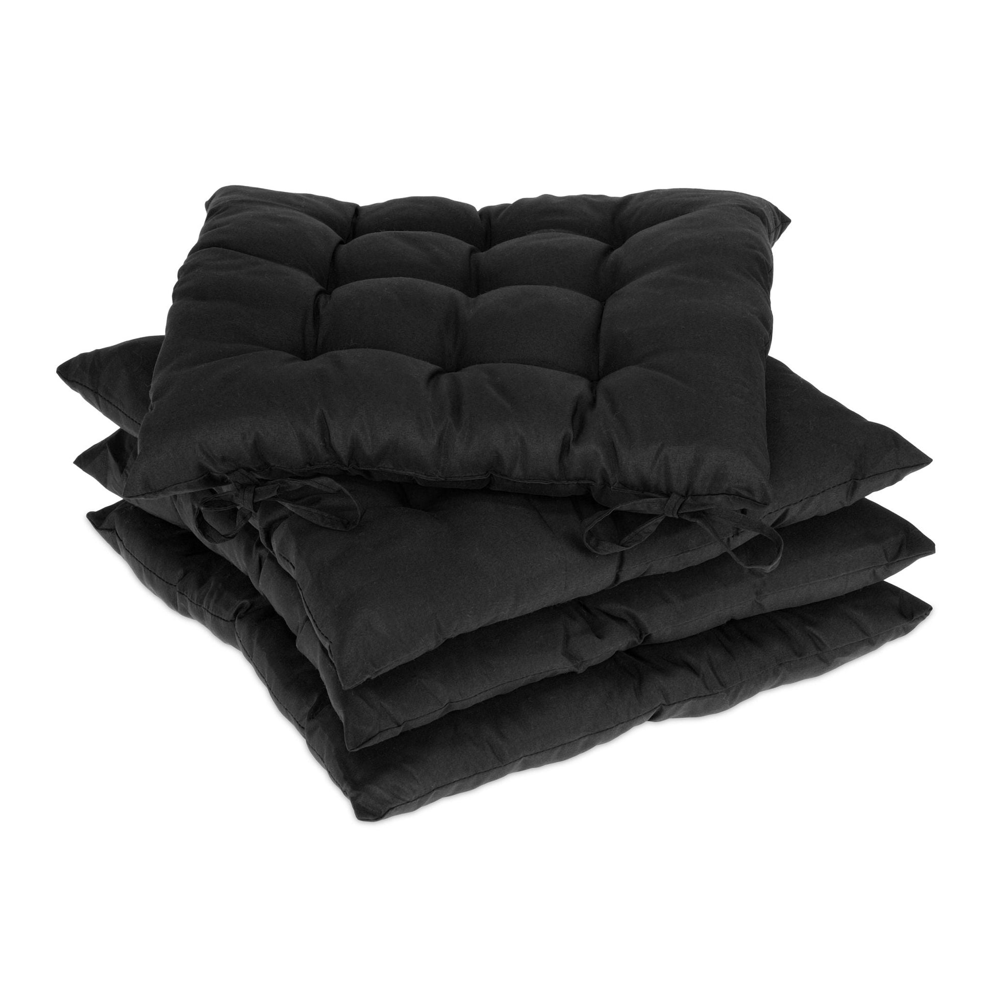 Stuhlkissen 4er-Set Schwarz von Relaxdays