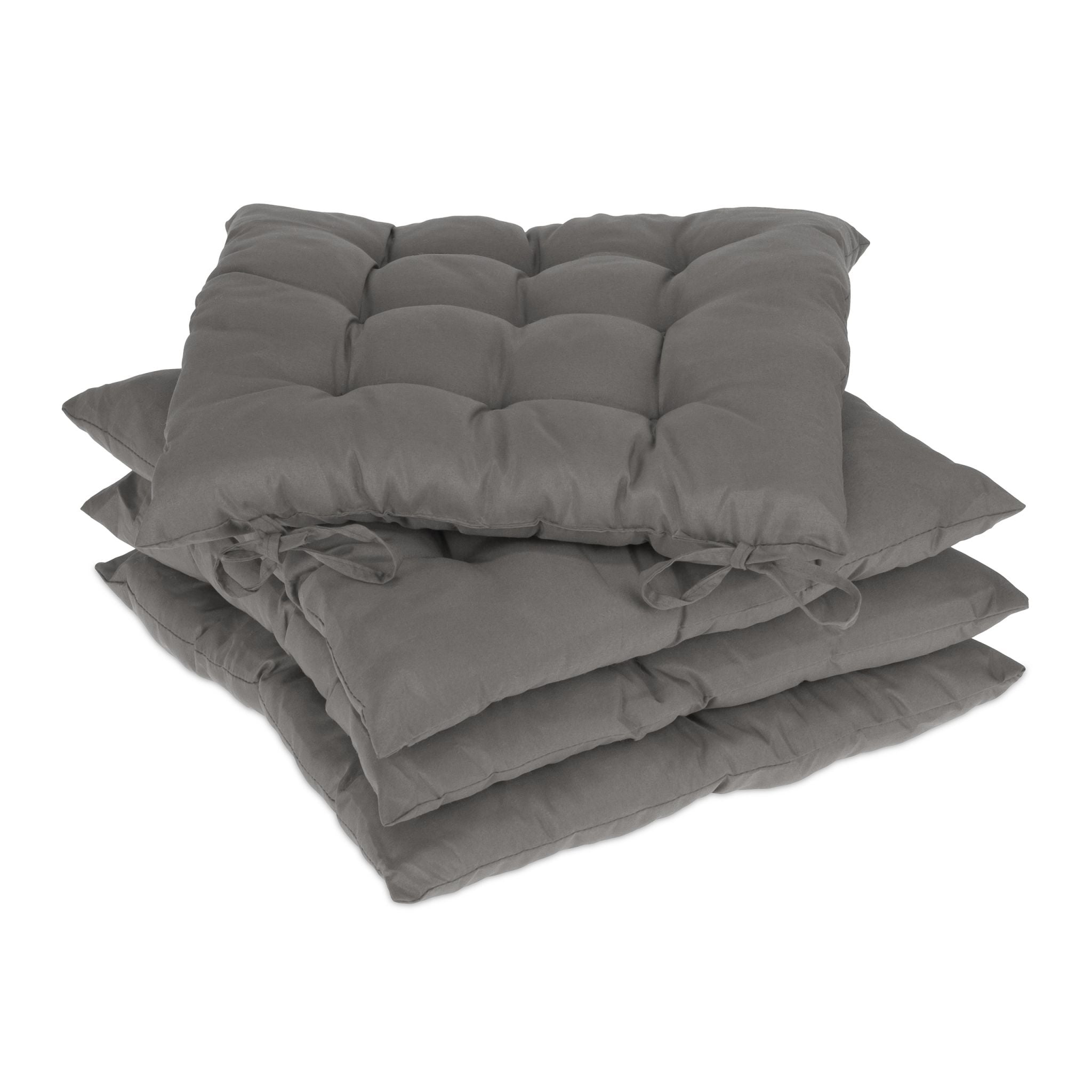 Stuhlkissen 4er-Set Grau von Relaxdays