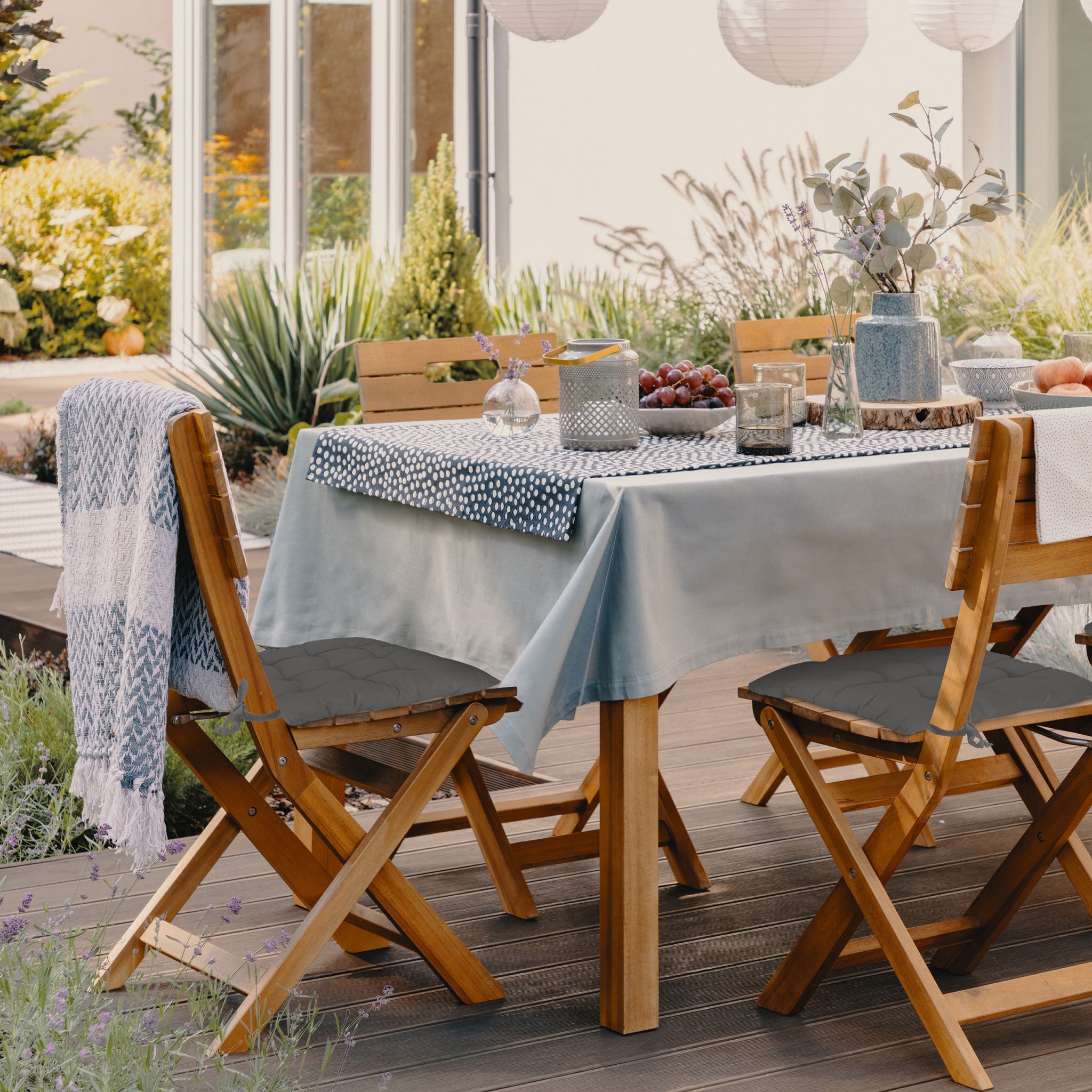 Stuhlkissen 4er-Set Grau von Relaxdays