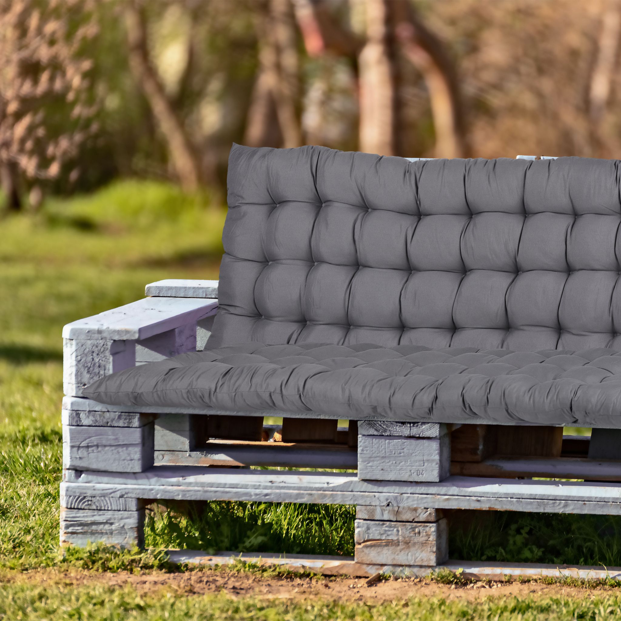 Bankauflage Grau von Relaxdays