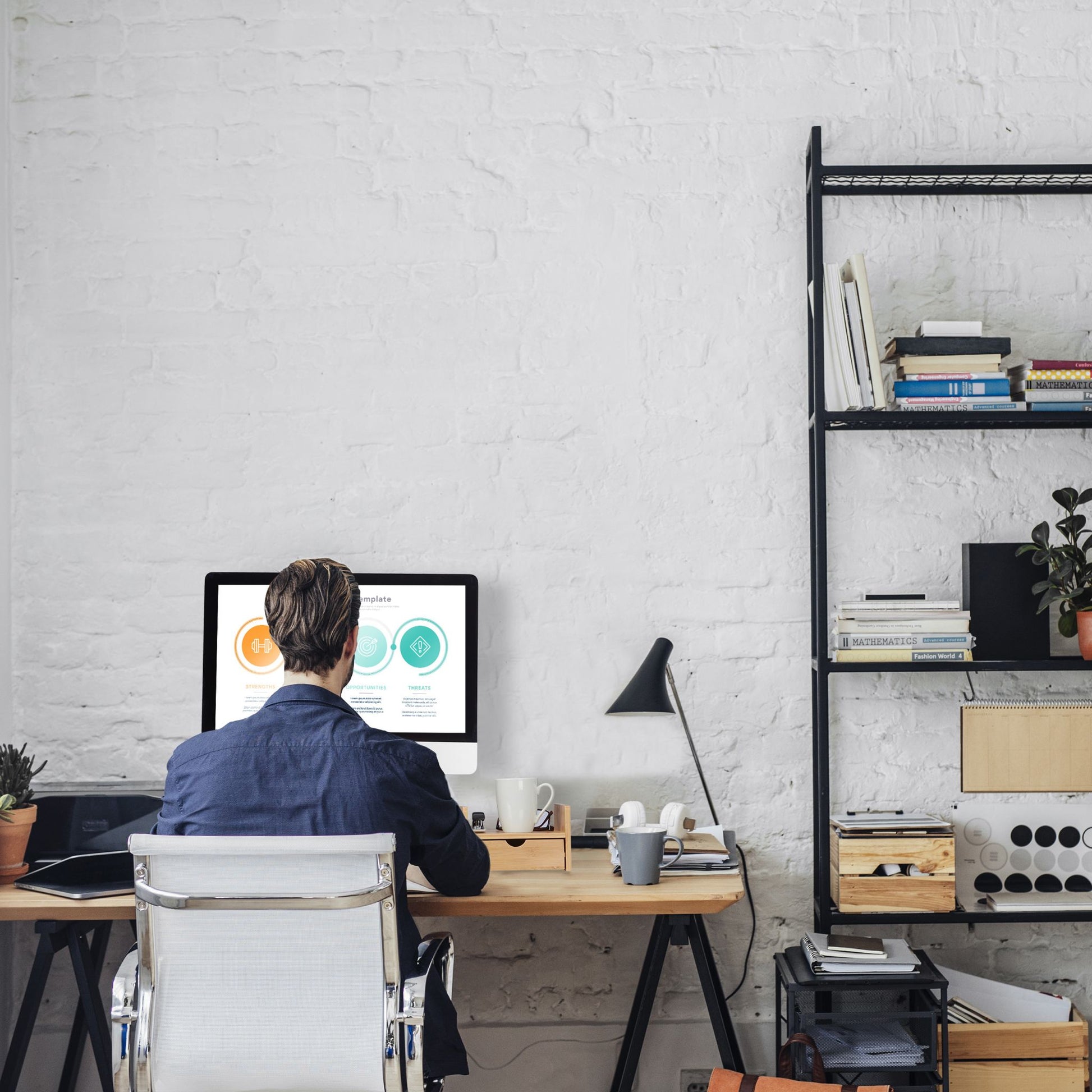 Monitorständer Bambus Hellbraun von Relaxdays