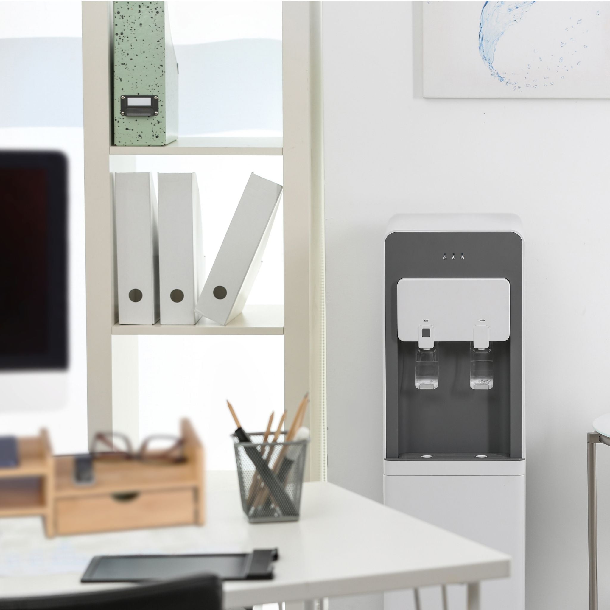 Monitorständer Bambus Hellbraun von Relaxdays