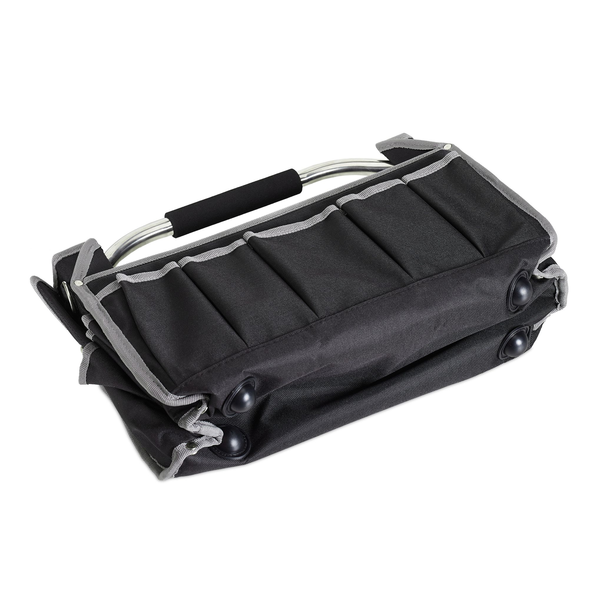 Werkzeugtasche Schwarz-Silber-Grau von Relaxdays