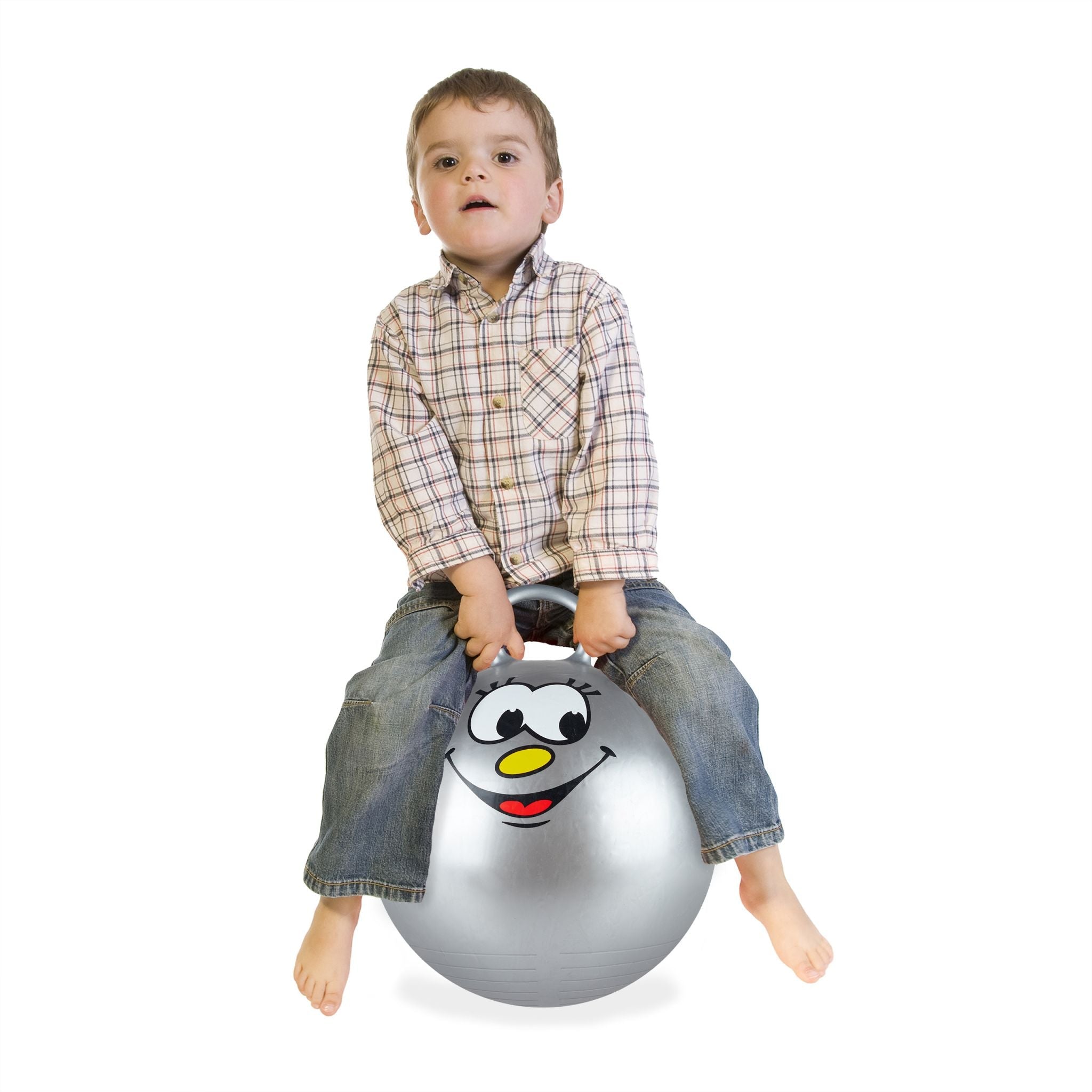 Hüpfball für Kinder Grau von Relaxdays
