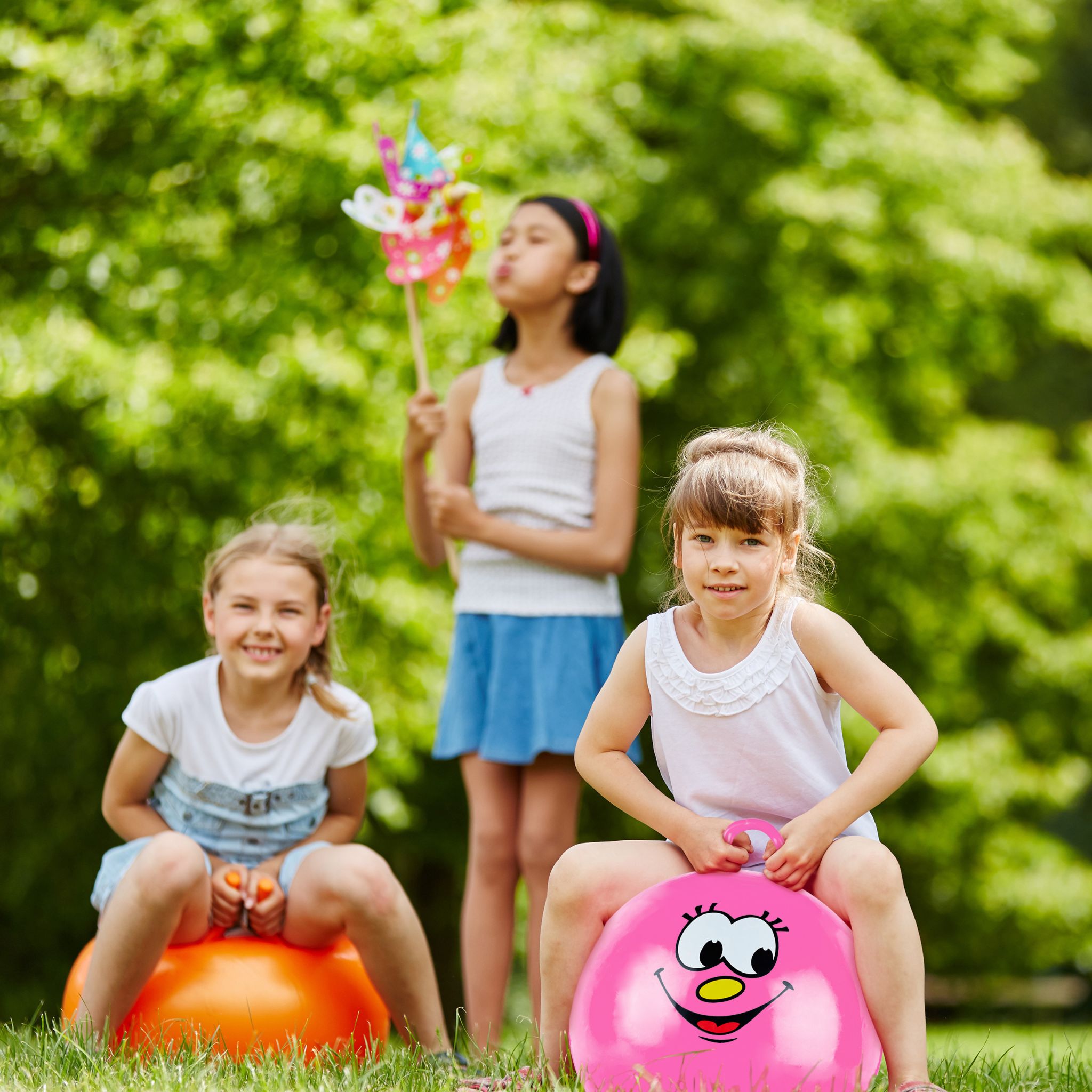 Hüpfball für Kinder Grau von Relaxdays