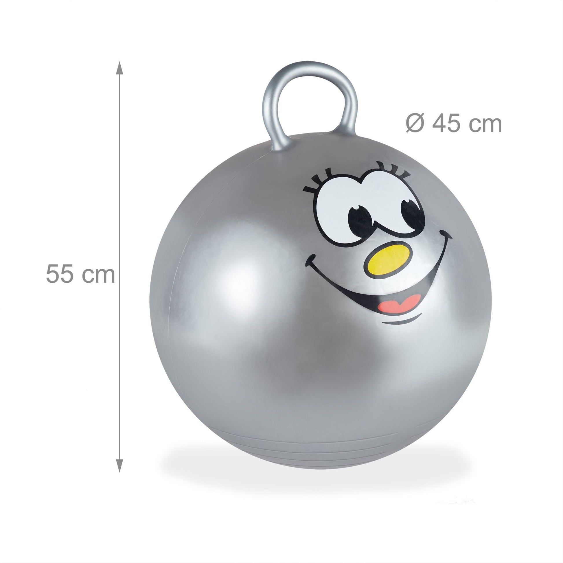 Hüpfball für Kinder Grau von Relaxdays