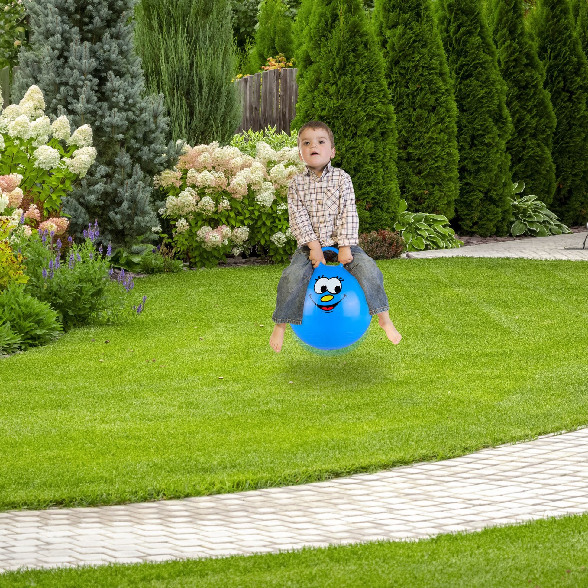 Hüpfball für Kinder Blau von Relaxdays