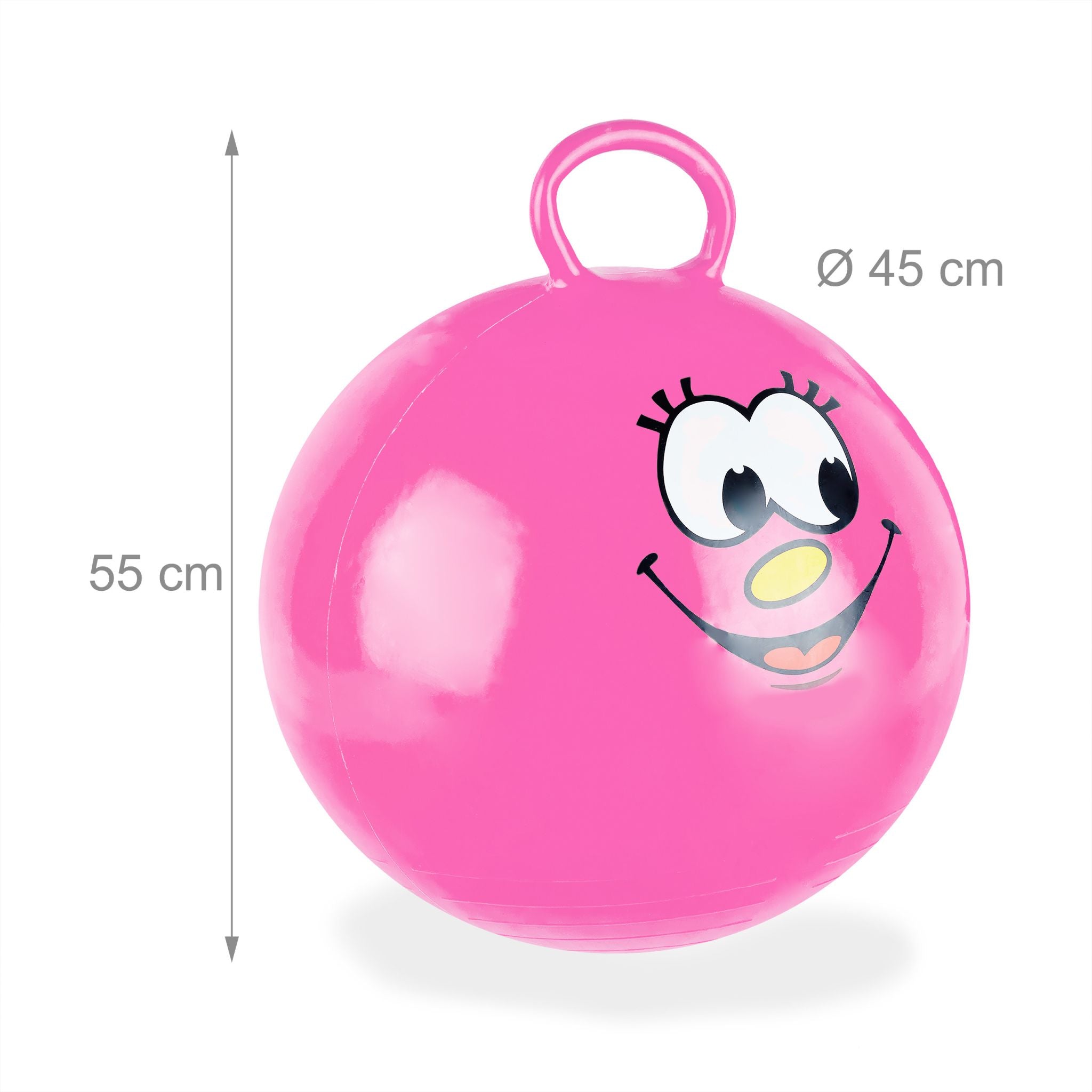 Hüpfball für Kinder Pink von Relaxdays