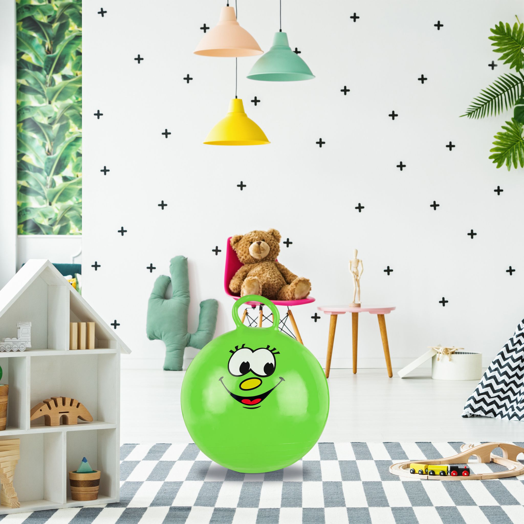 Hüpfball für Kinder Grün von Relaxdays