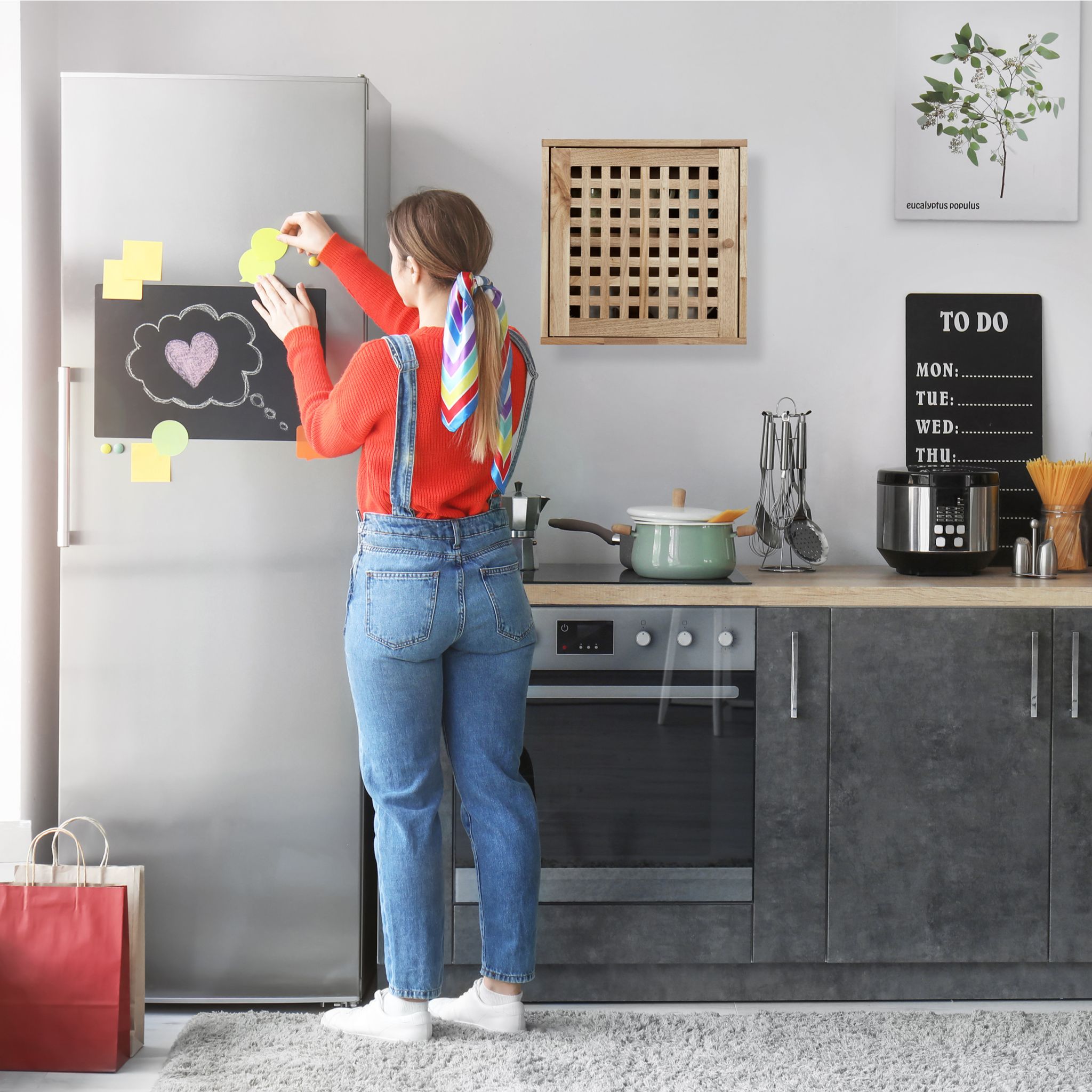 Schmaler Wandschrank Walnussholz Hellbraun von Relaxdays