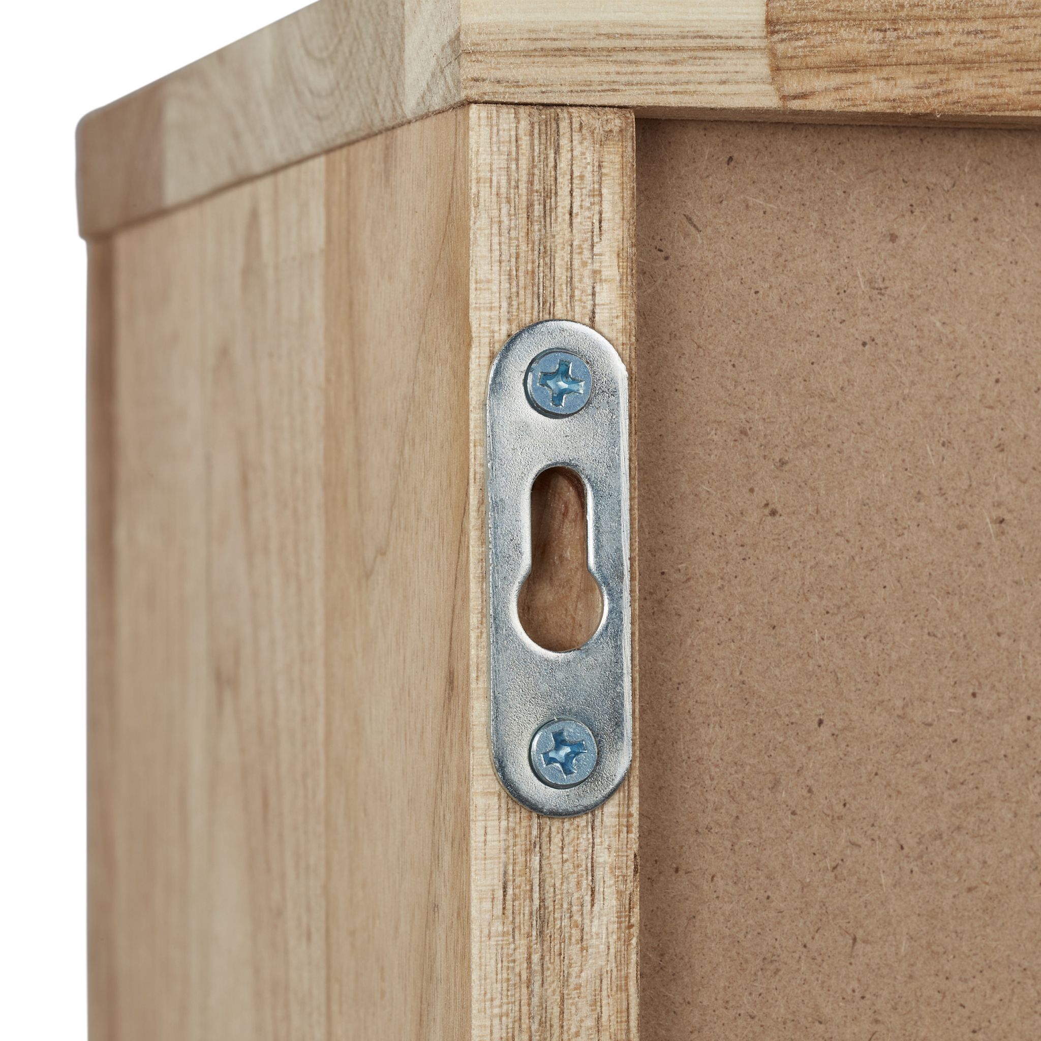 Schmaler Wandschrank Walnussholz Hellbraun von Relaxdays