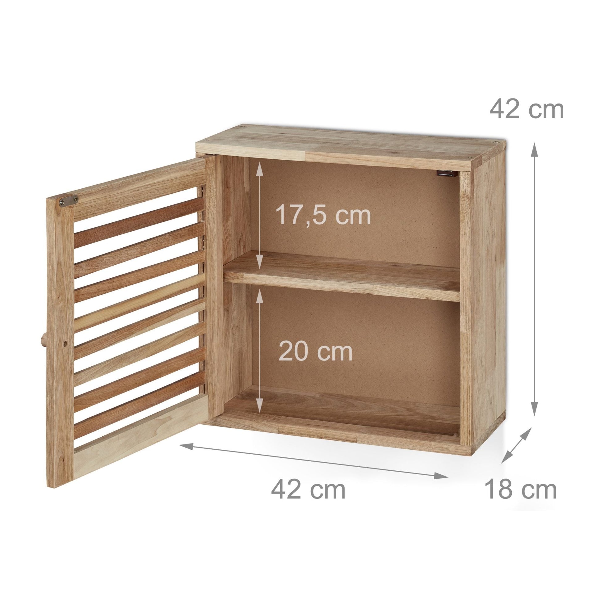 Schmaler Wandschrank Walnussholz Hellbraun von Relaxdays