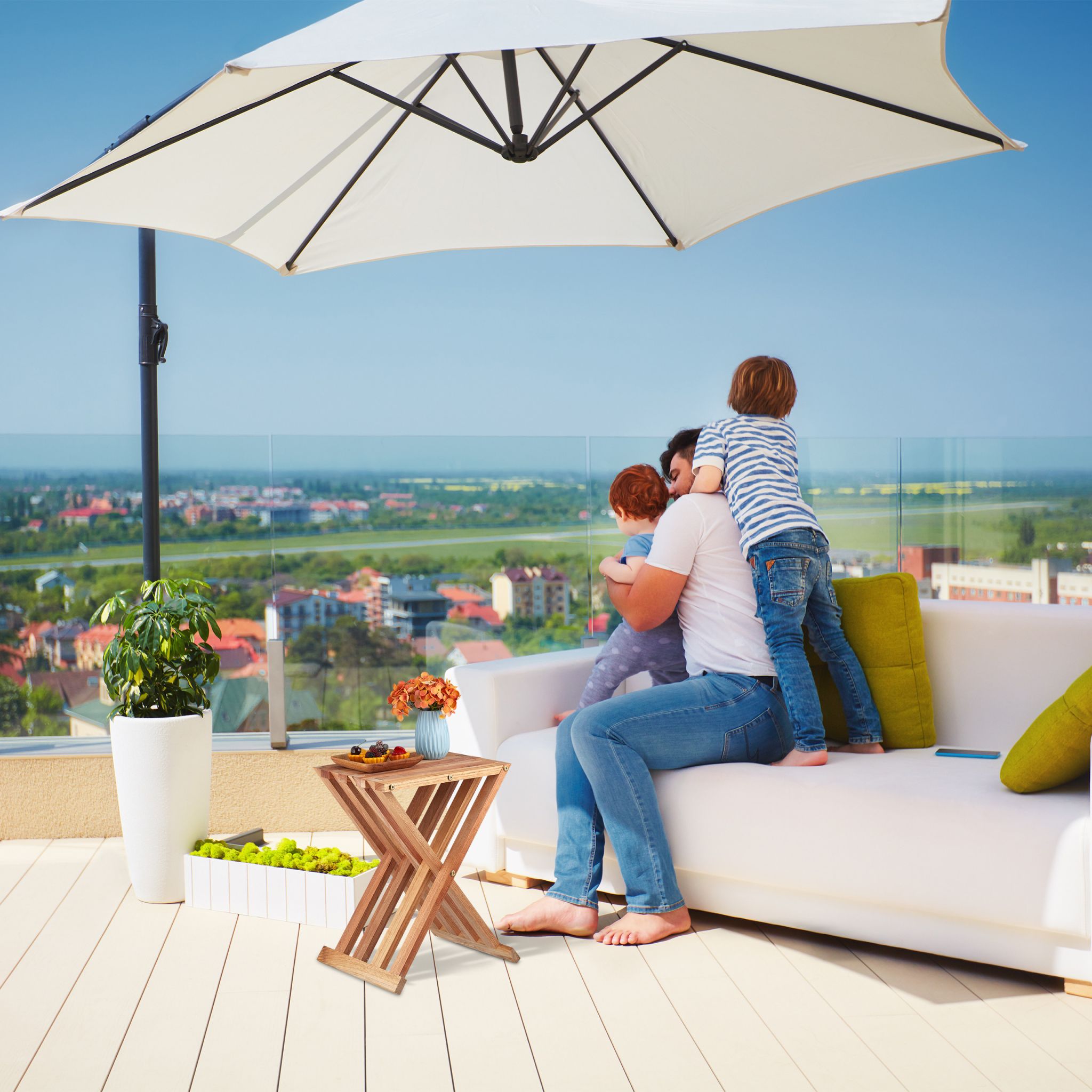Klapptisch Walnuss Holz Hellbraun