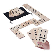 Domino 28-tlg. Hellbraun-Schwarz von Relaxdays