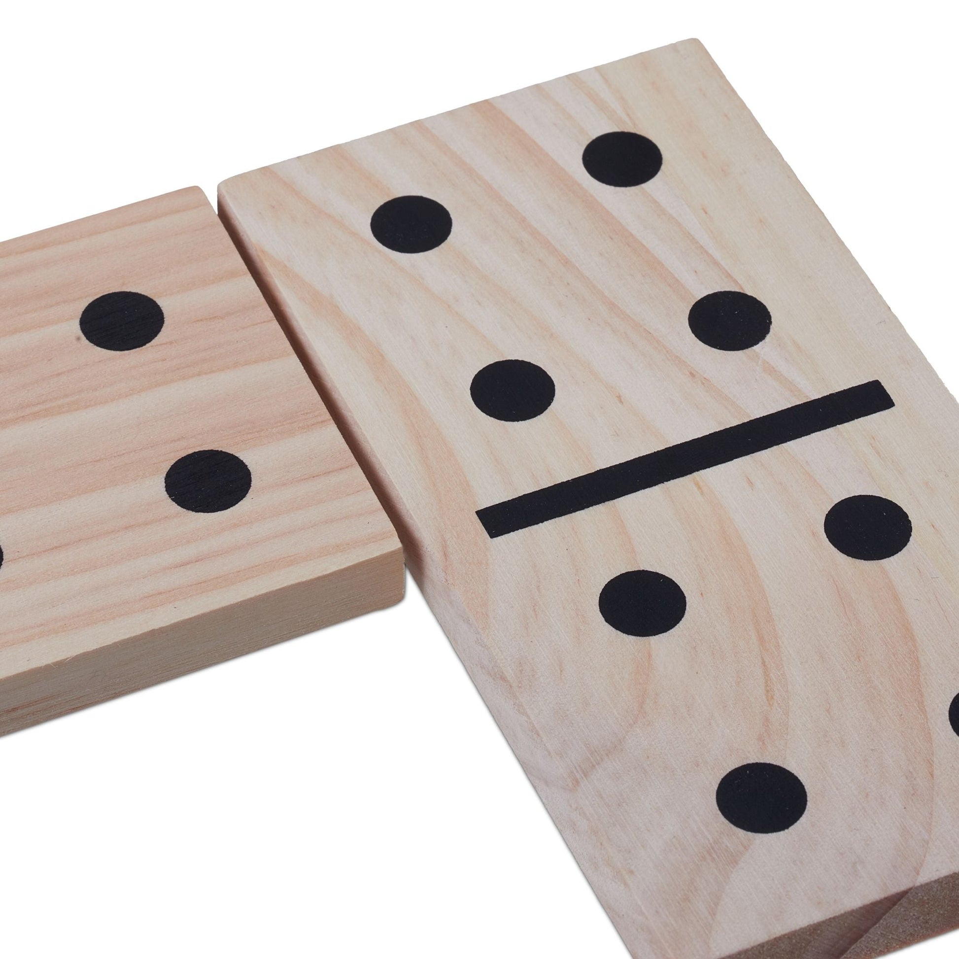 Domino 28-tlg. Hellbraun-Schwarz von Relaxdays