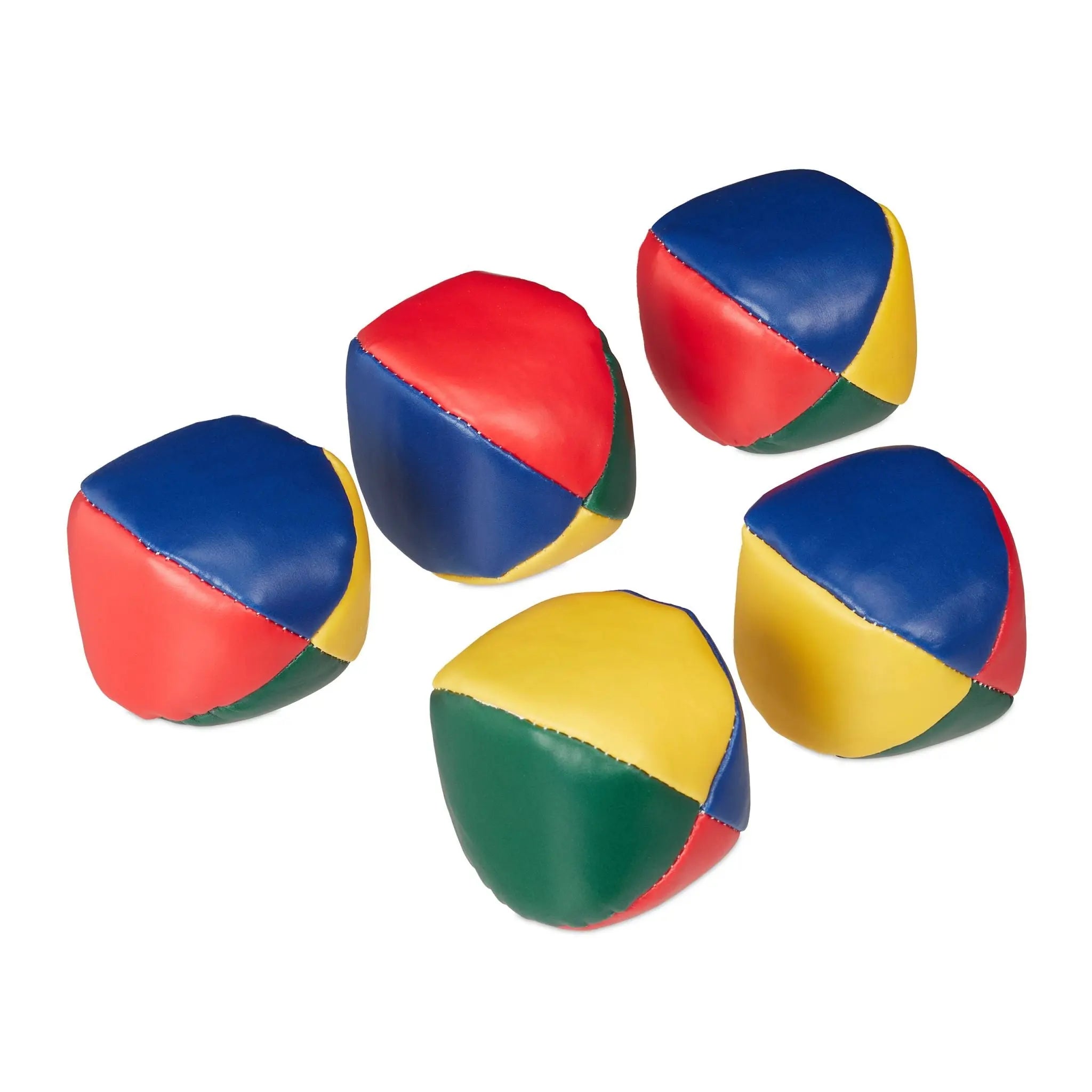 Jonglierbälle 5er-Set Blau-Gelb-Grün von Relaxdays