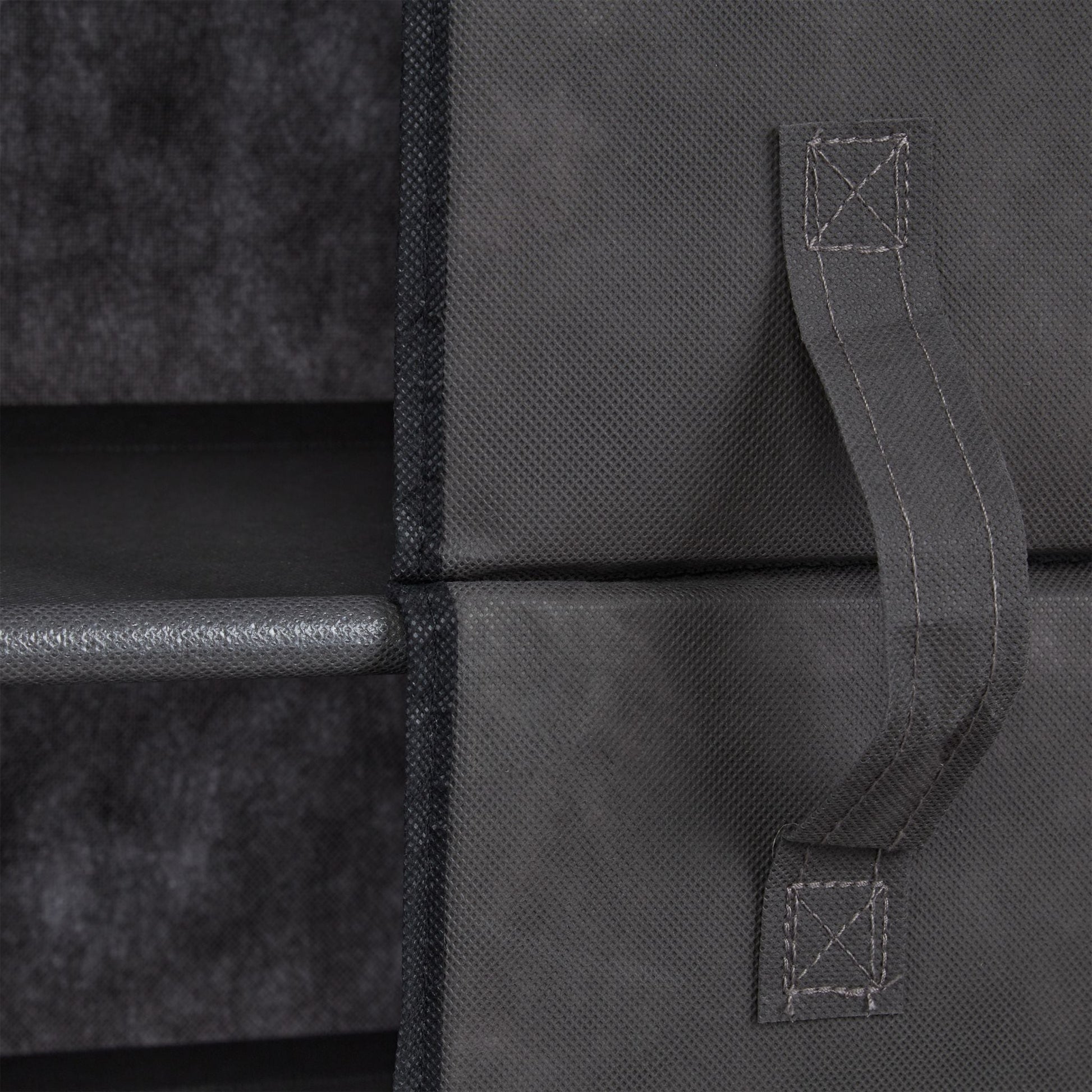 Schuhschrank Stoff 30 Paar Schuhe Anthrazit-Schwarz von Relaxdays
