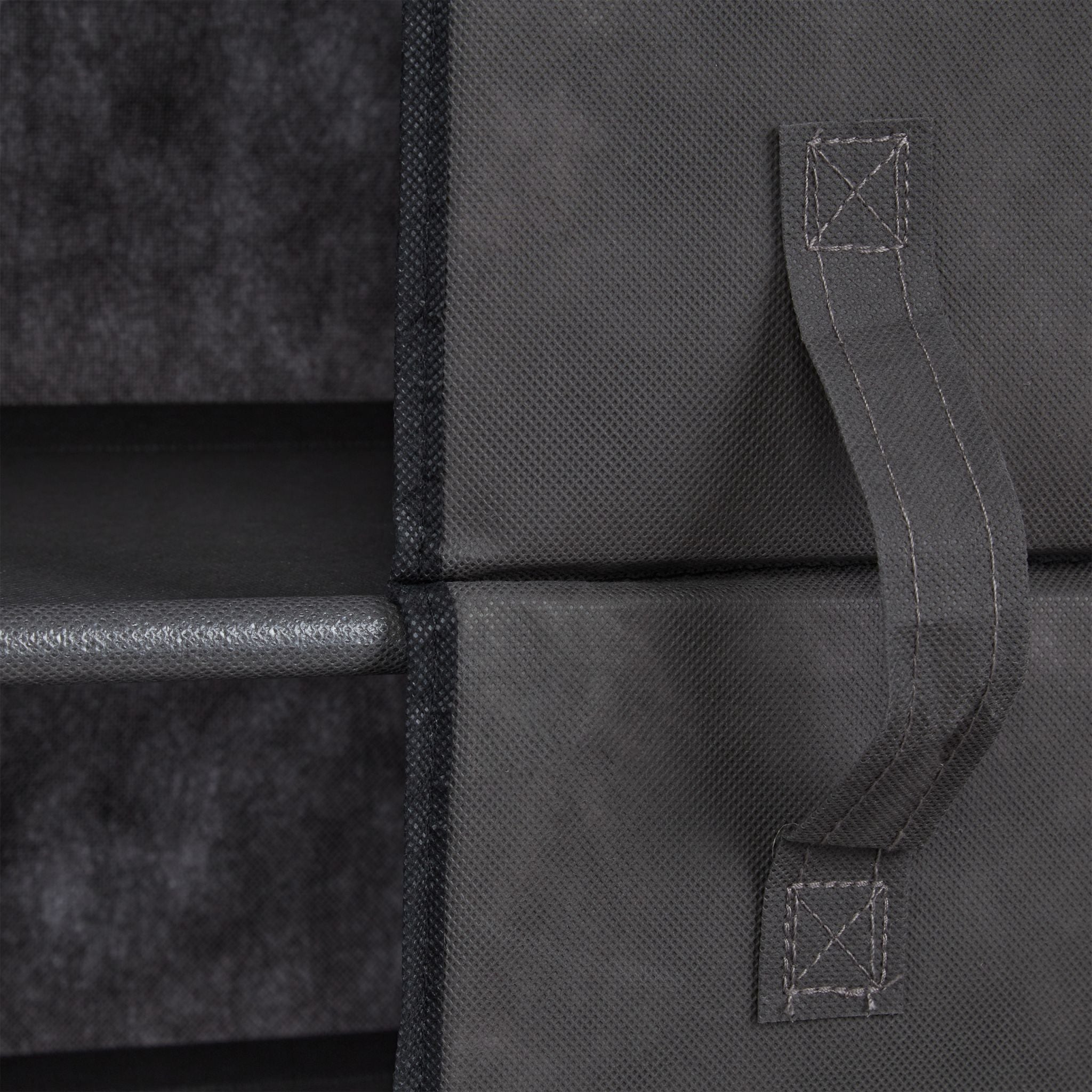 Schuhschrank Stoff 30 Paar Schuhe Anthrazit-Schwarz von Relaxdays