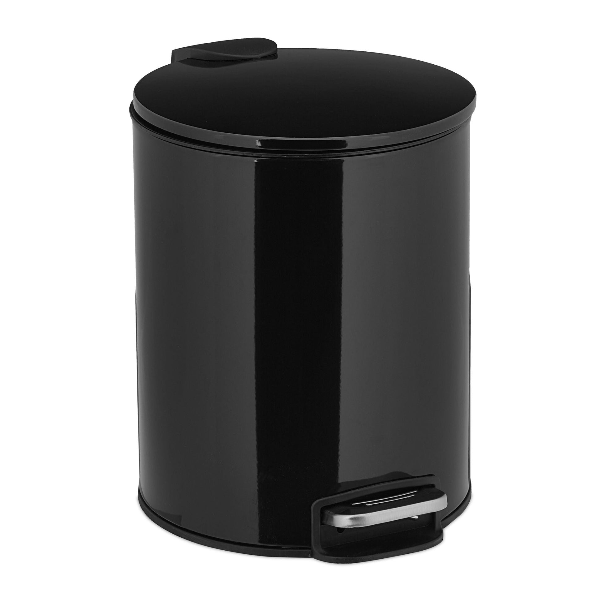 Kosmetikeimer 5L Schwarz-Silber von Relaxdays