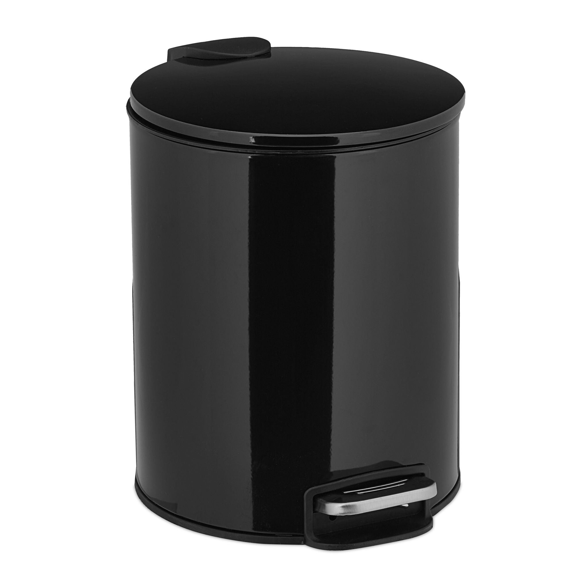Kosmetikeimer 5L Schwarz-Silber von Relaxdays