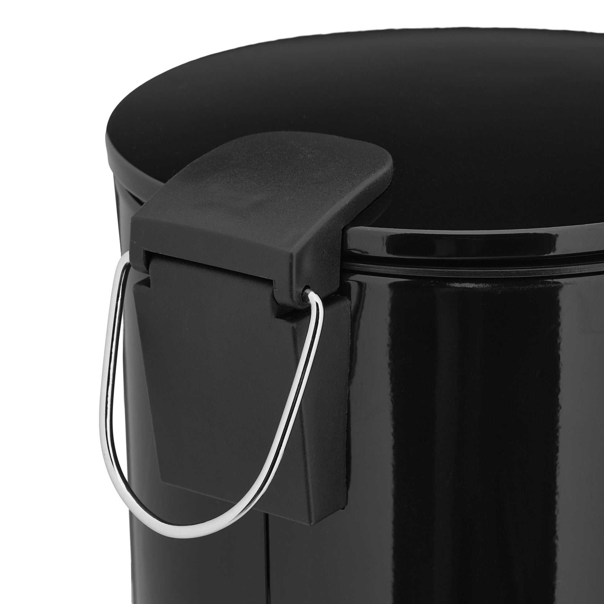 Kosmetikeimer 5L Schwarz-Silber von Relaxdays