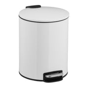 Kosmetikeimer 5L Weiss-Schwarz-Silber von Relaxdays