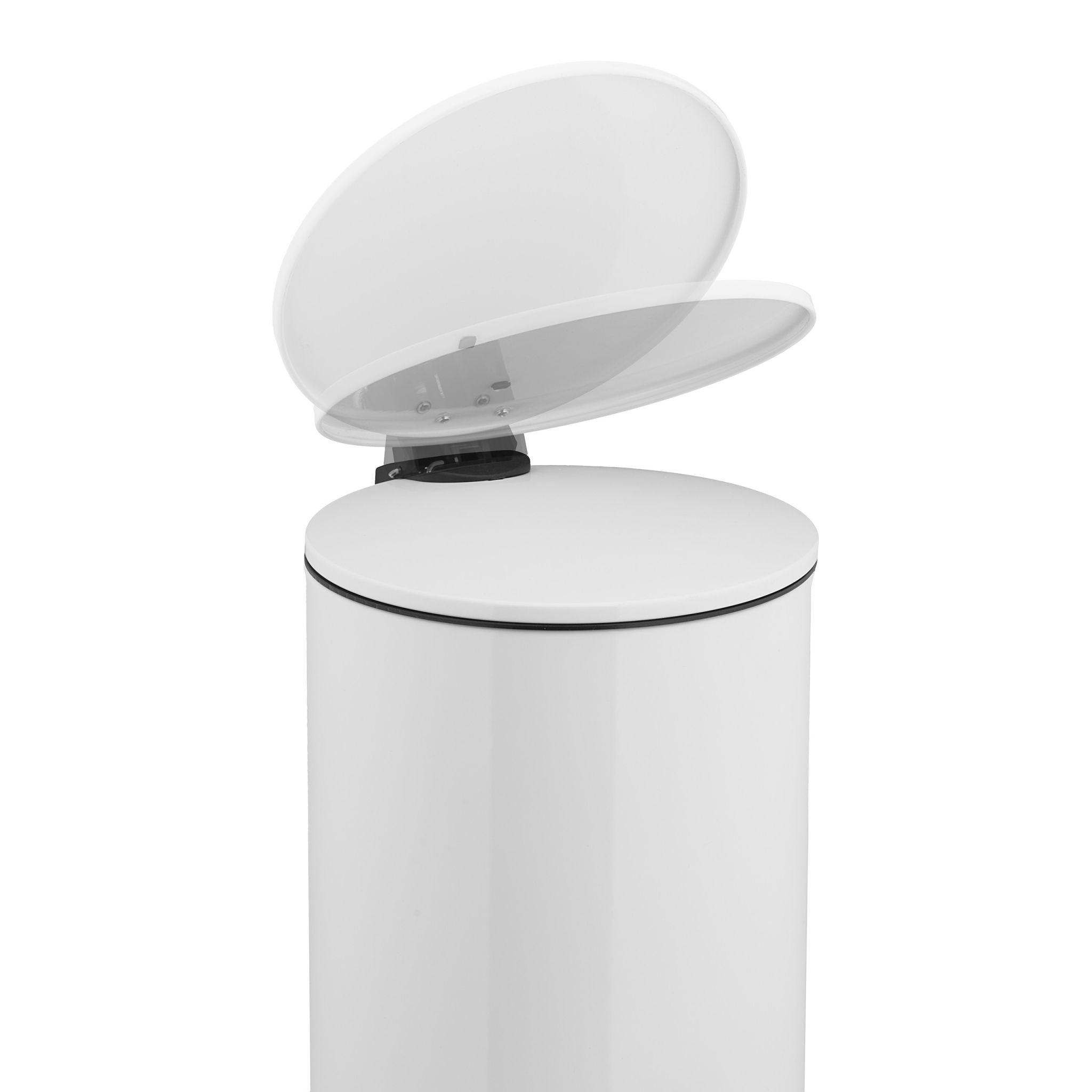 Kosmetikeimer 5L Weiss-Schwarz-Silber von Relaxdays