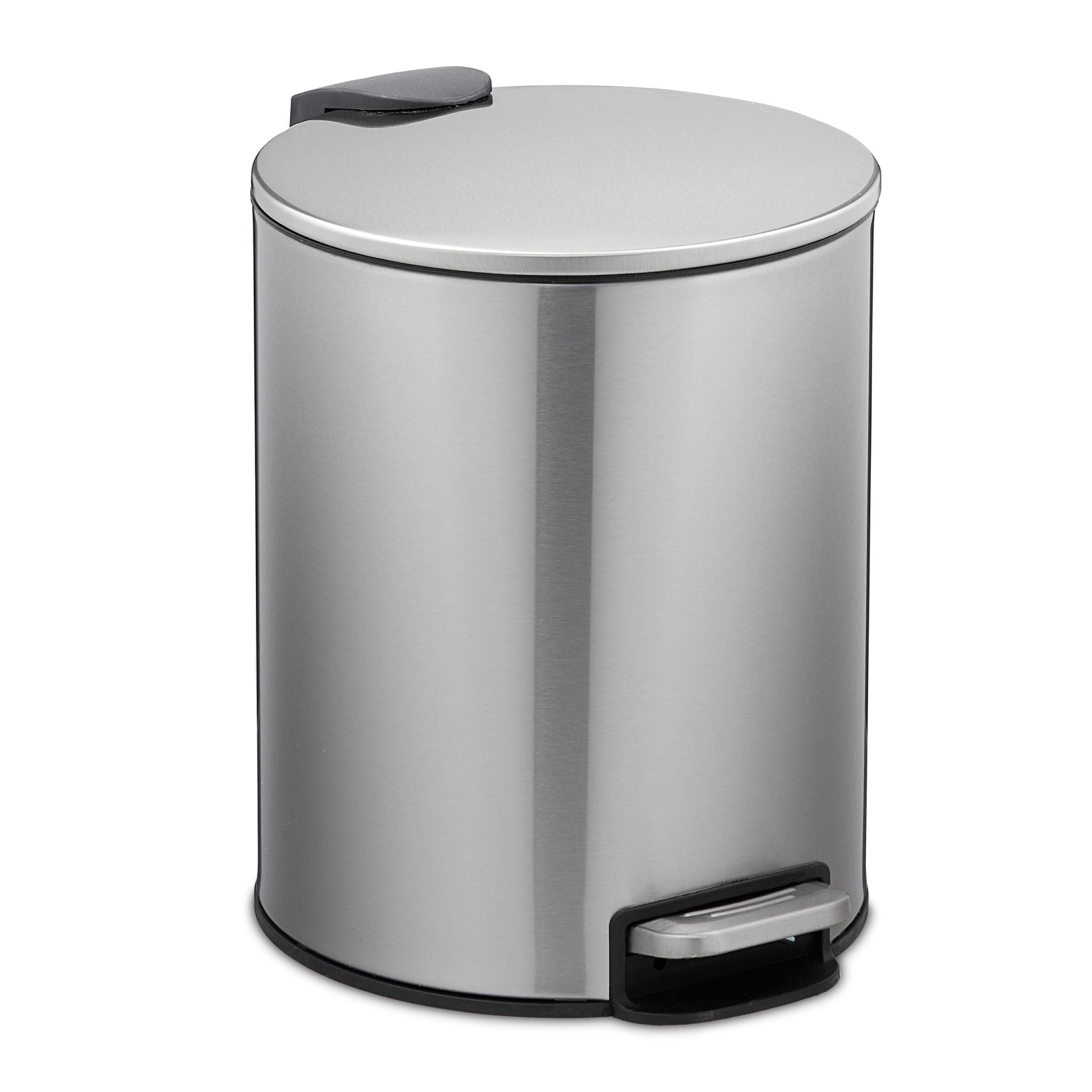 Kosmetikeimer 5L Edelstahl Schwarz-Silber von Relaxdays
