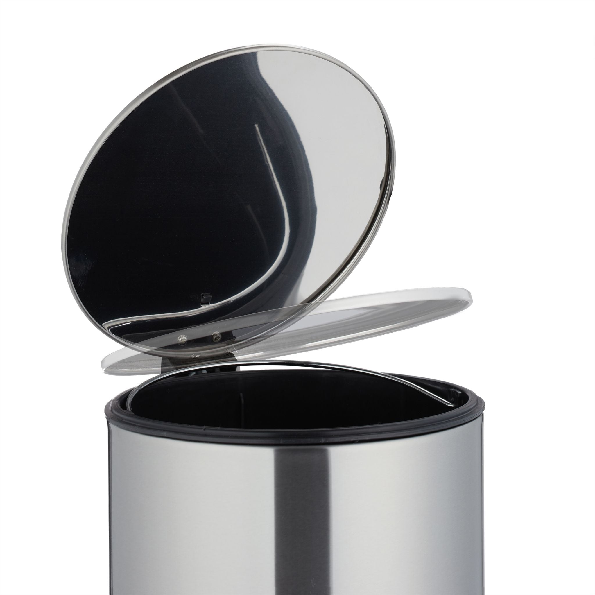 Kosmetikeimer 5L Edelstahl Schwarz-Silber von Relaxdays