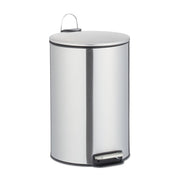 Treteimer 12L Edelstahl Schwarz-Silber von Relaxdays